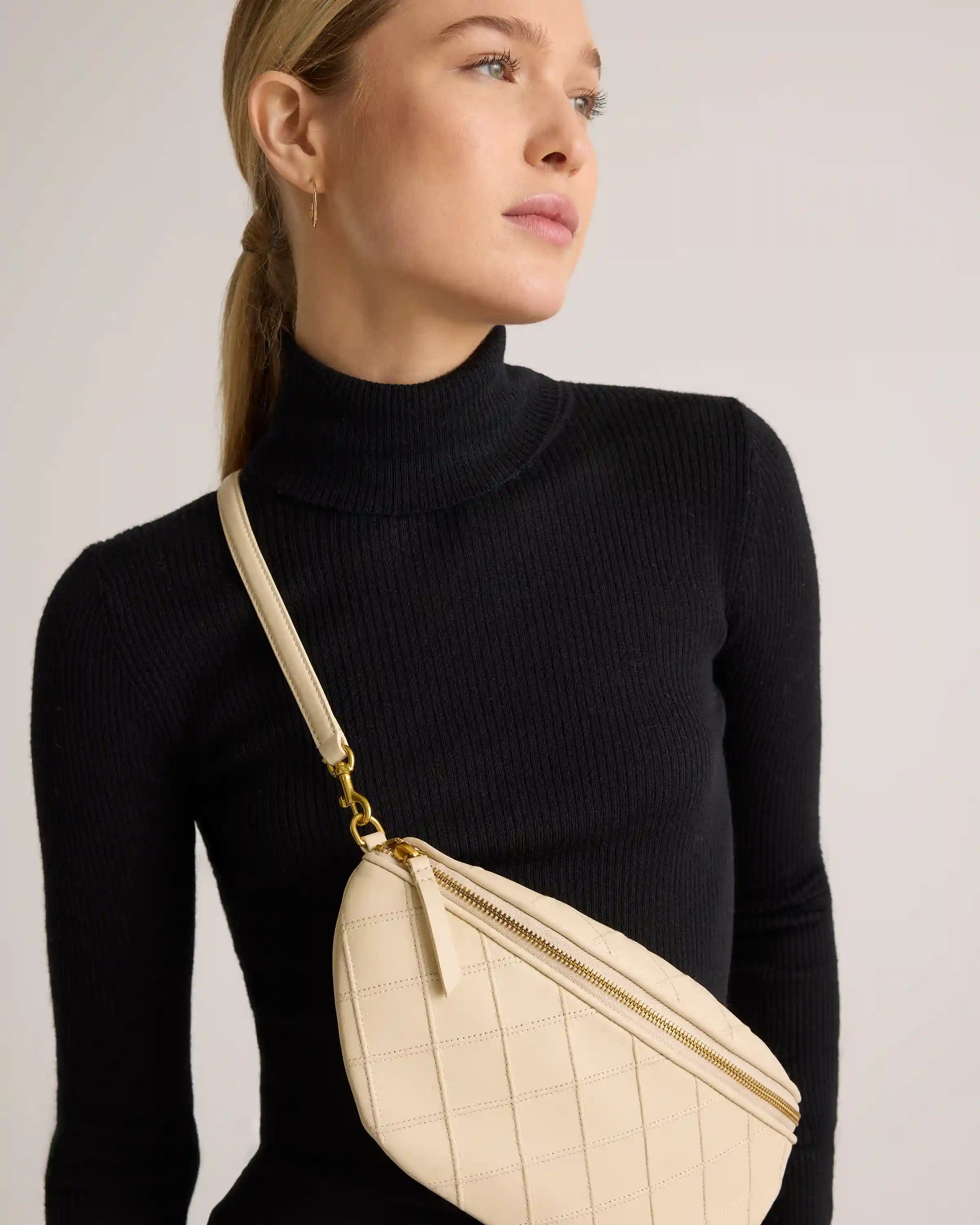 Italian Leather Diamond Stitch Sling