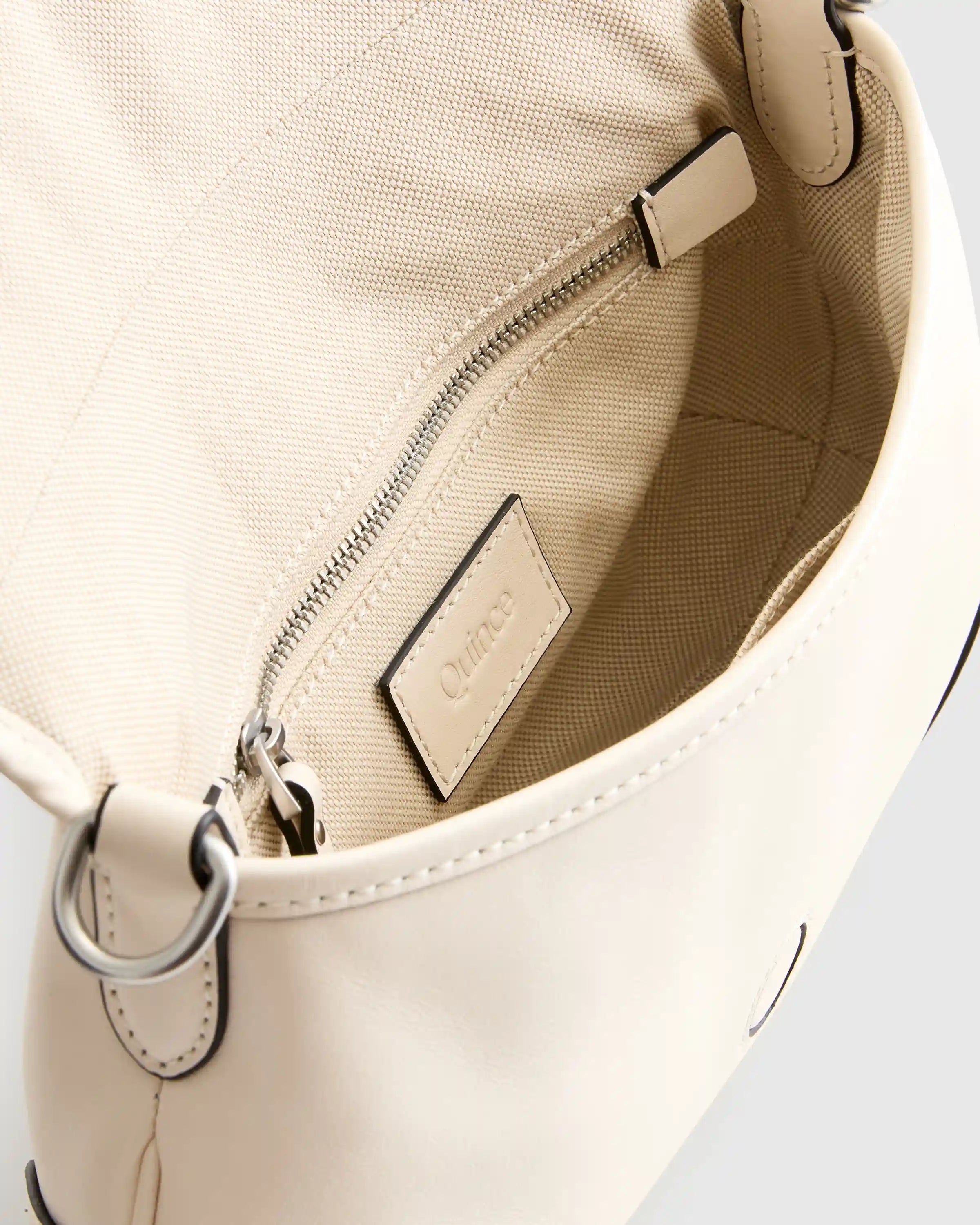 Italian Leather Buckle Detail Shoulder Bag