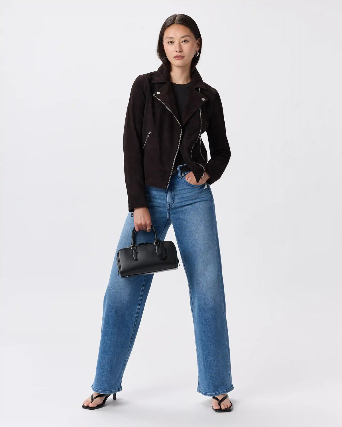 Italian Leather Mini Bowler Crossbody Satchel