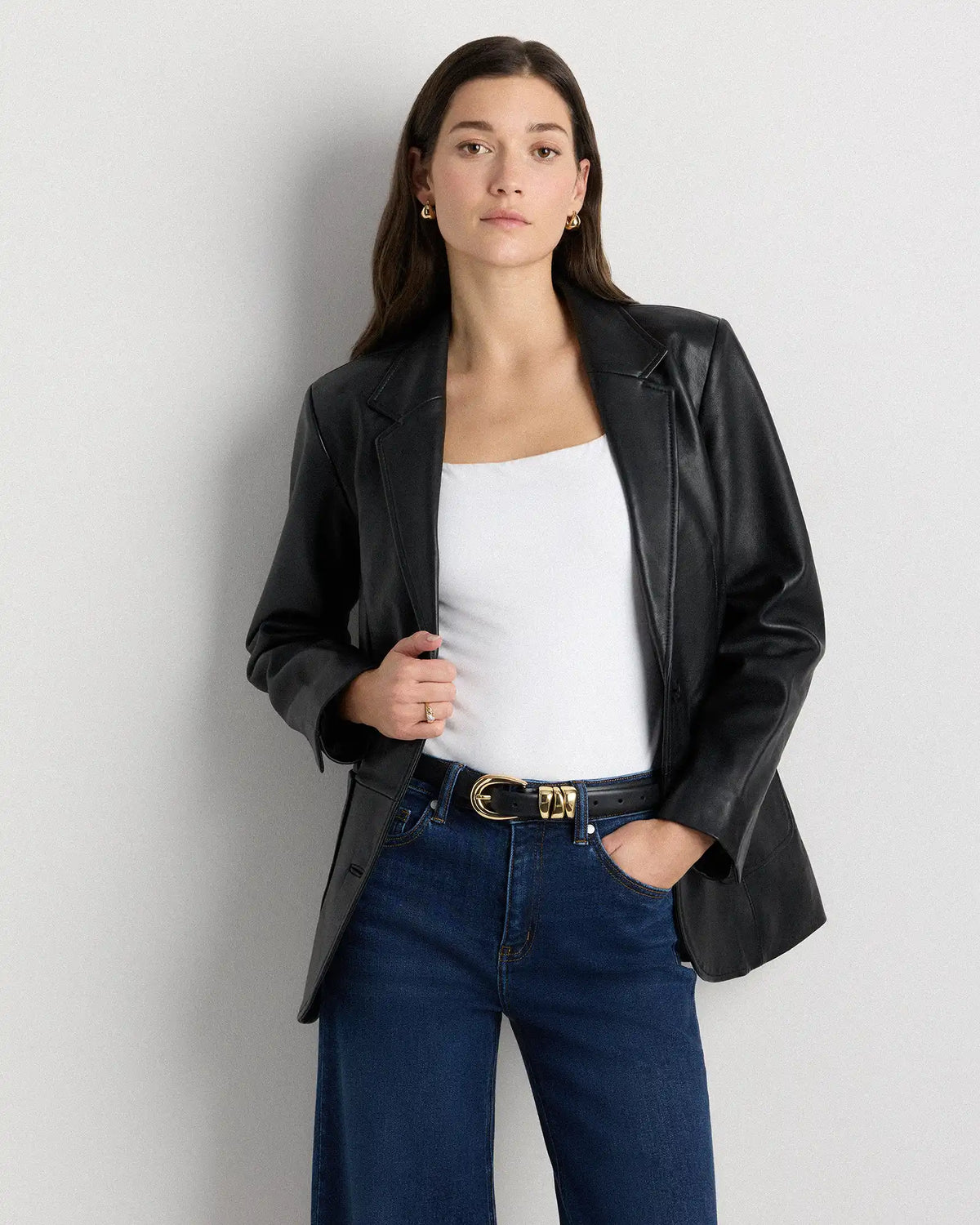 Elissa Triple Keeper European Leather Belt