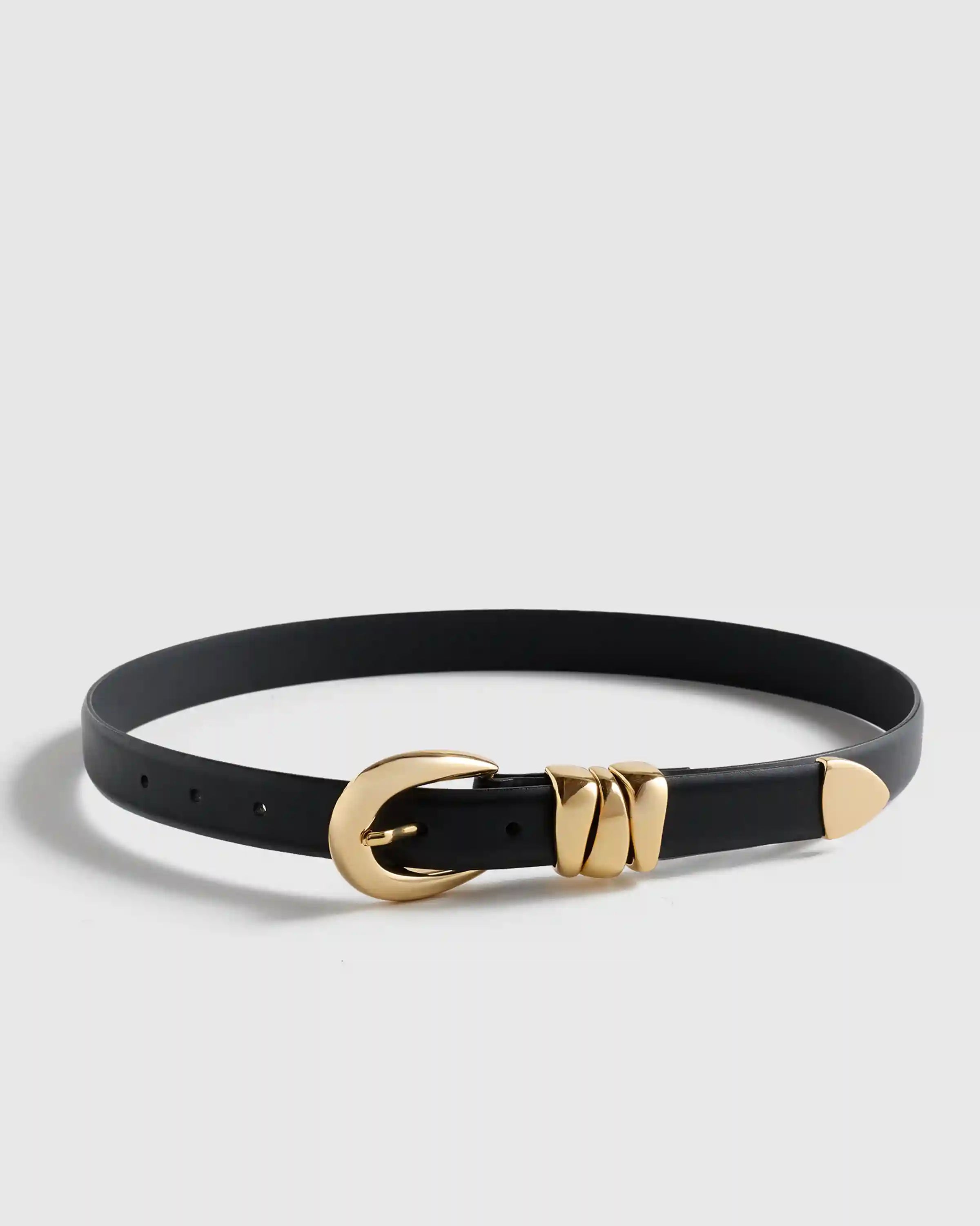 Elissa Triple Keeper European Leather Belt