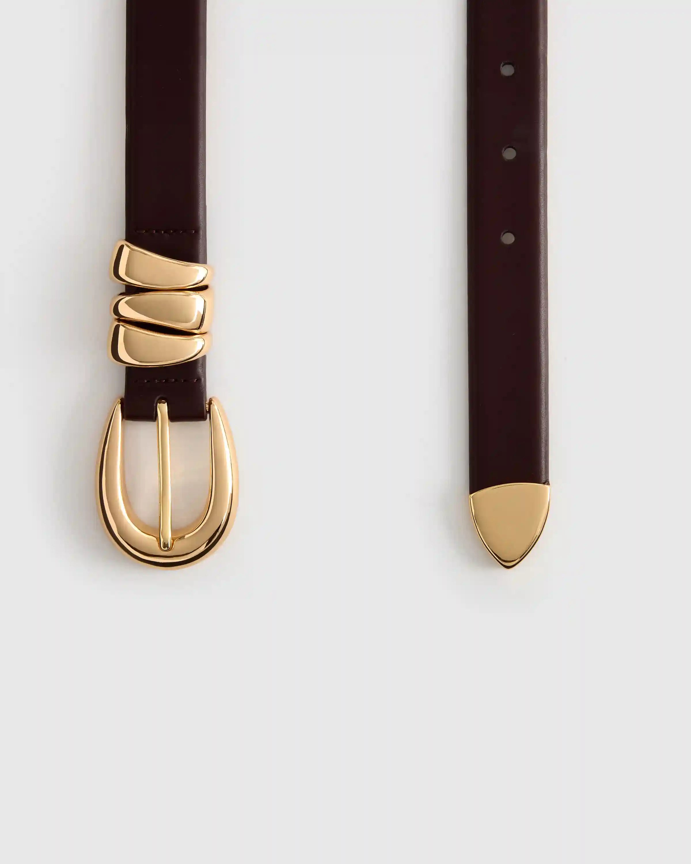 Elissa Triple Keeper European Leather Belt