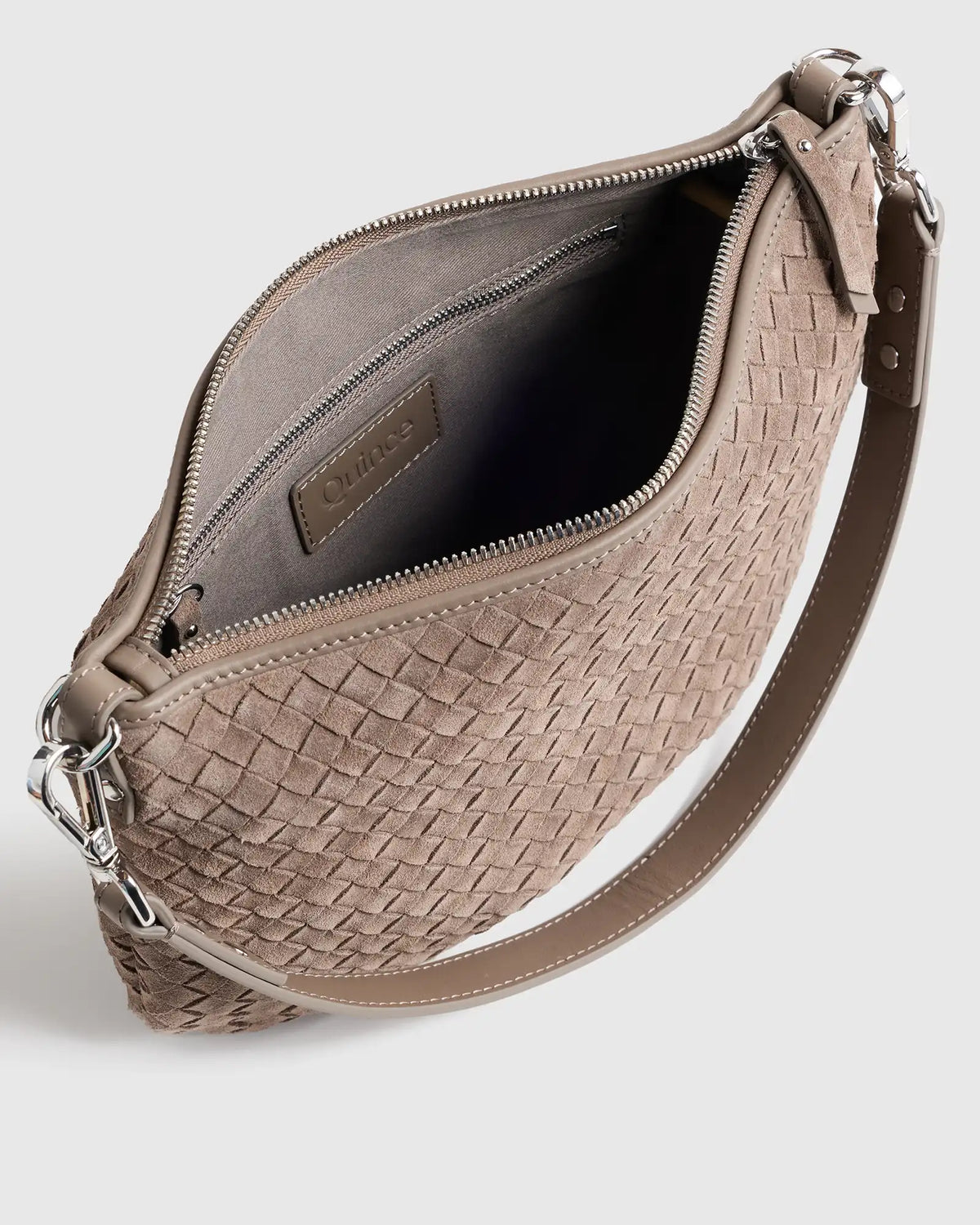 Sloane Suede Handwoven Mini Shoulder Bag