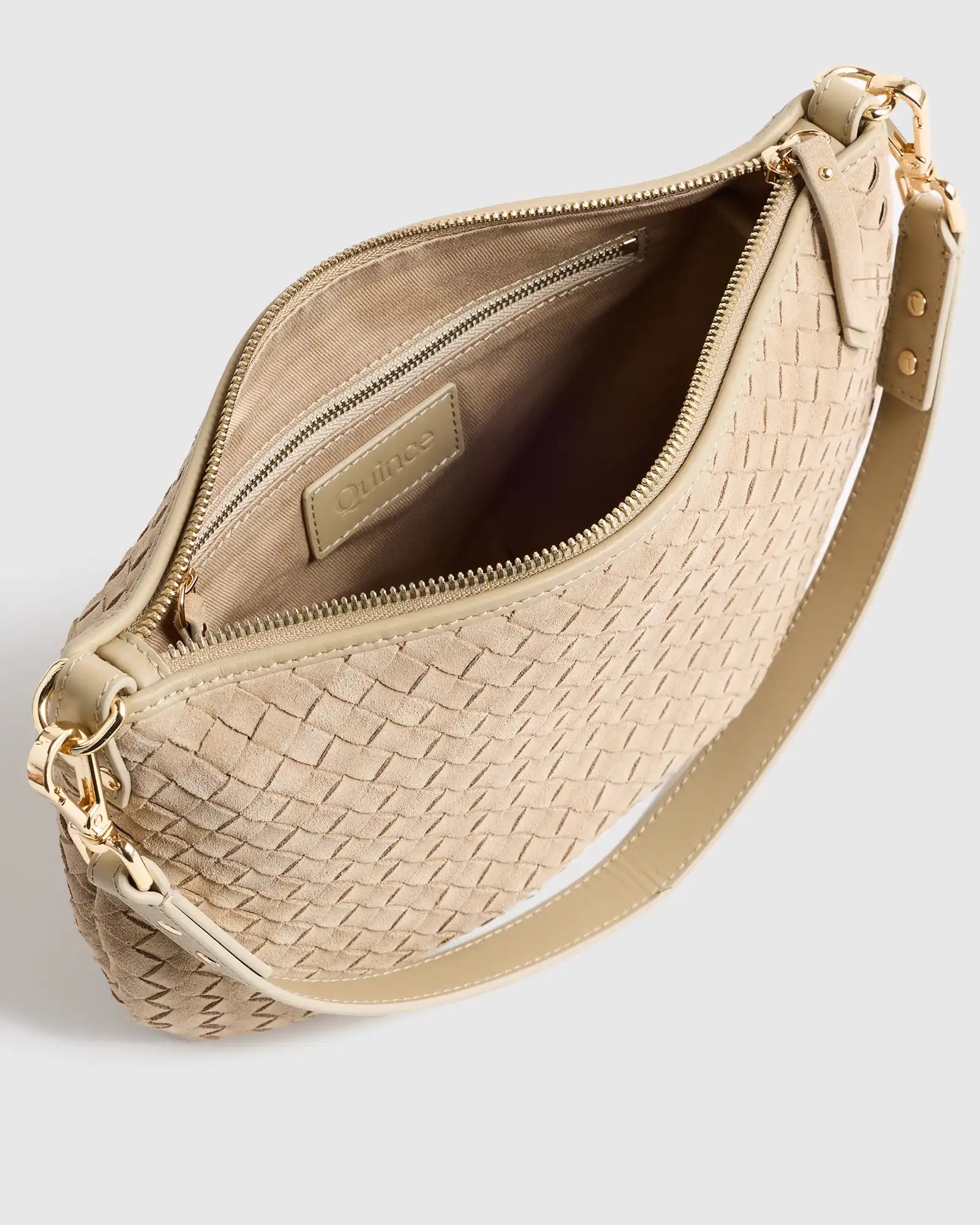 Sloane Suede Handwoven Mini Shoulder Bag