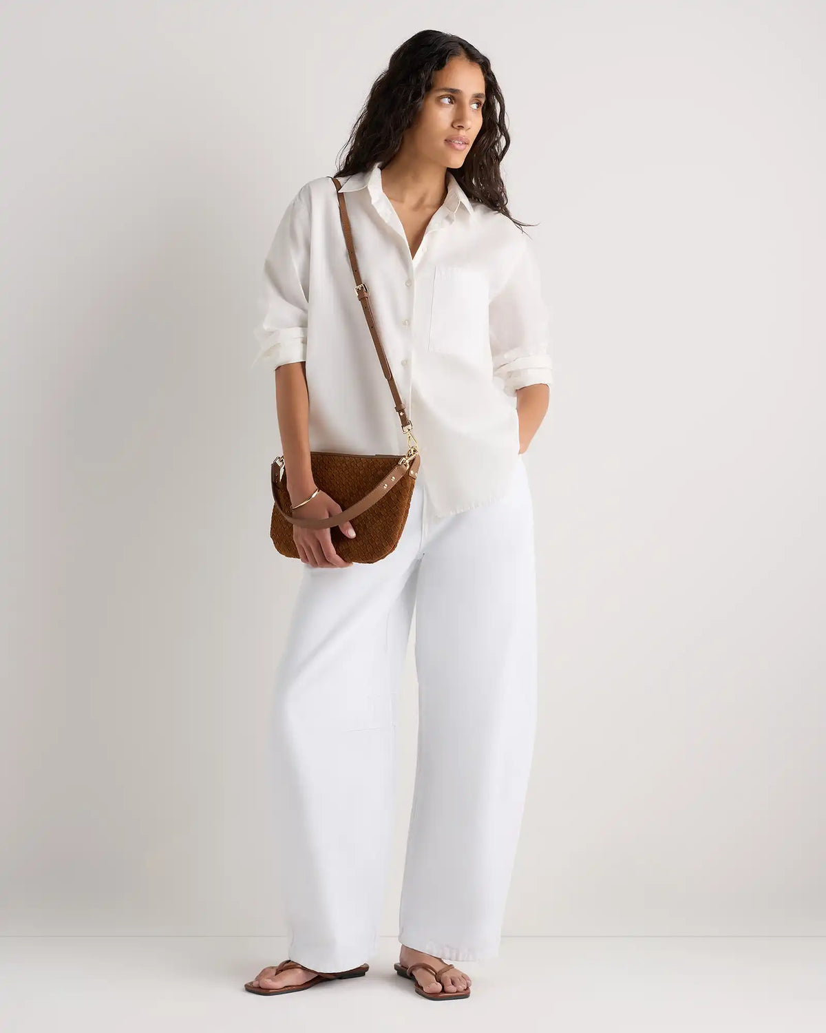 Sloane Suede Handwoven Mini Shoulder Bag