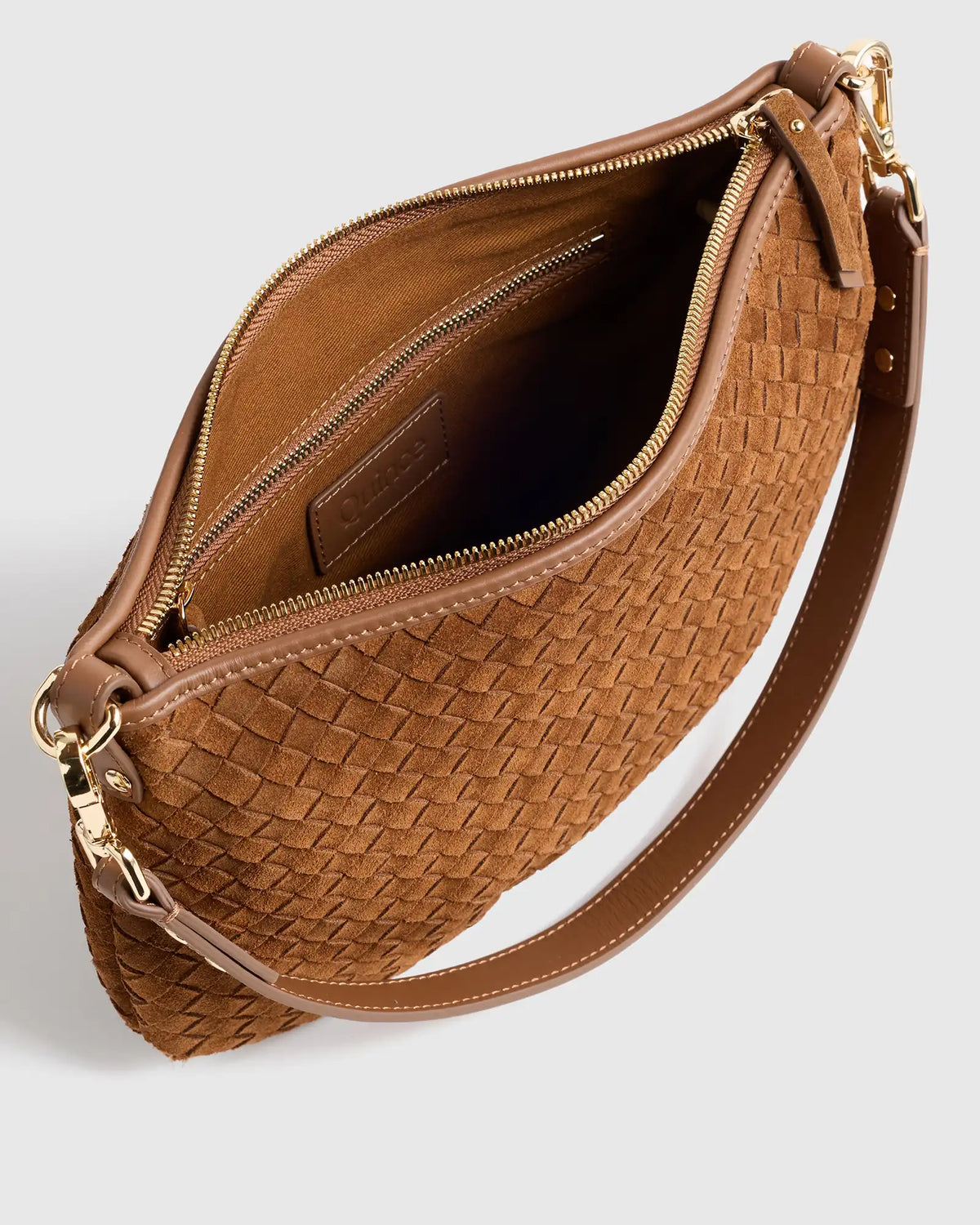 Sloane Suede Handwoven Mini Shoulder Bag