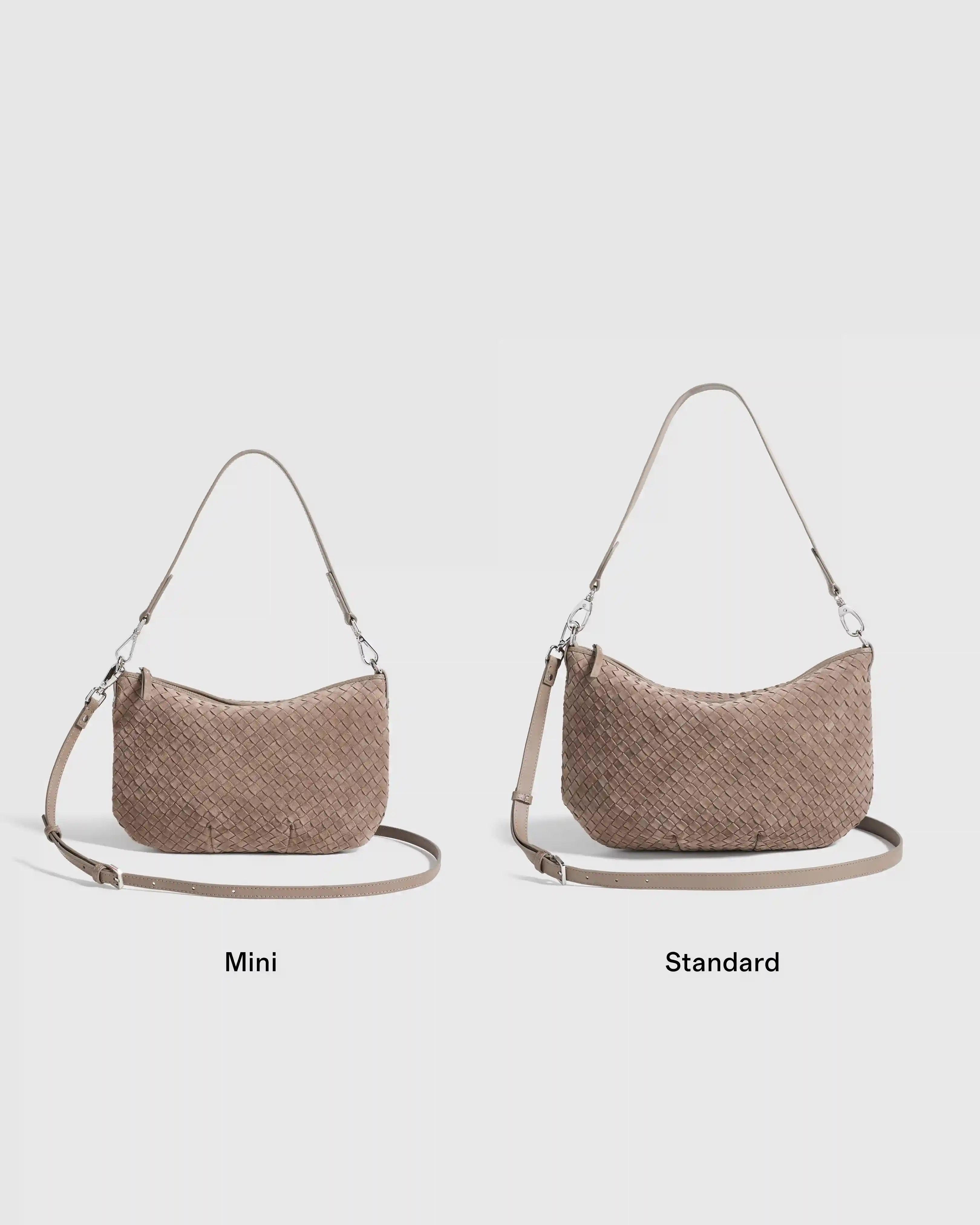 Sloane Suede Handwoven Mini Shoulder Bag