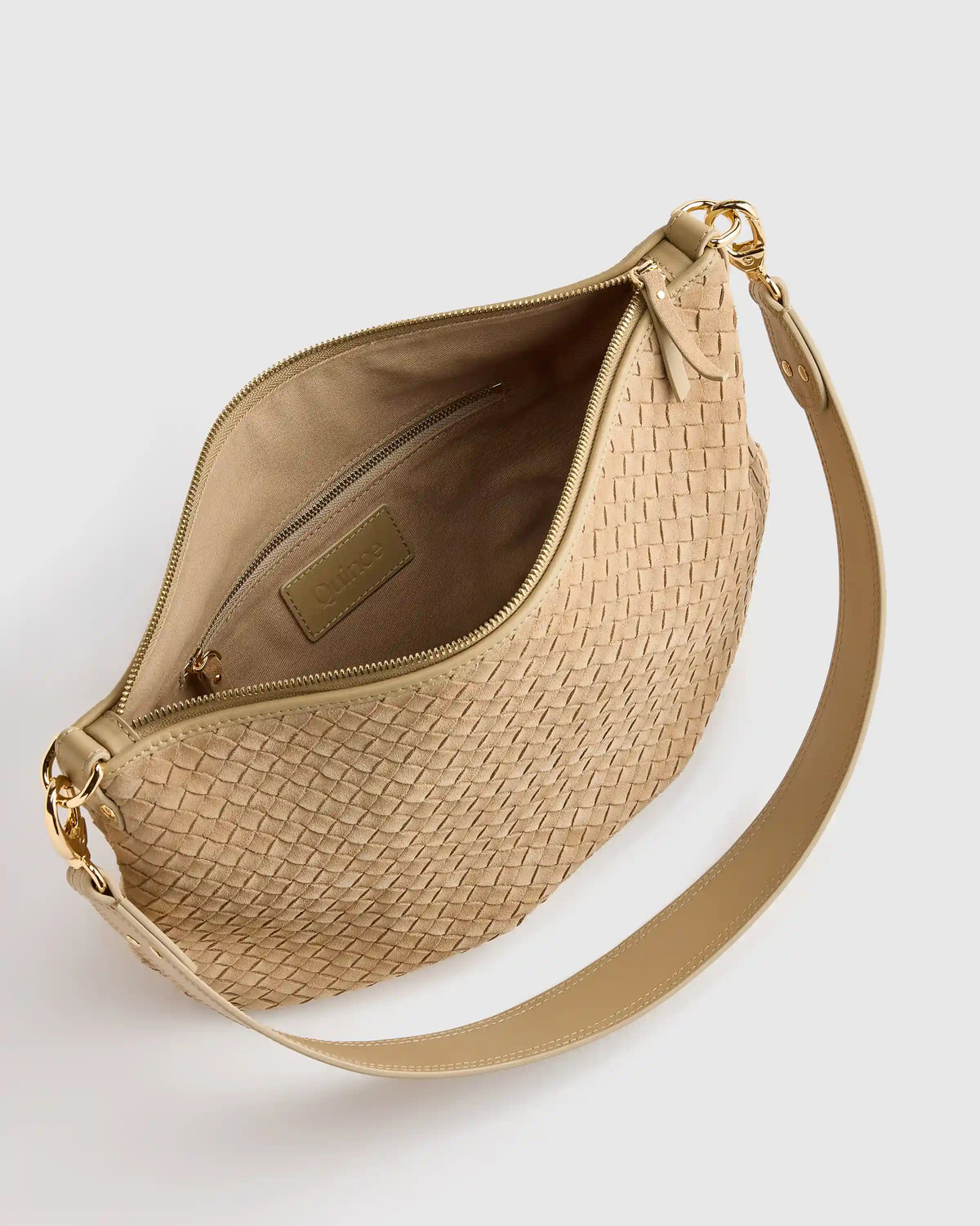 Sloane Suede Handwoven Shoulder Bag