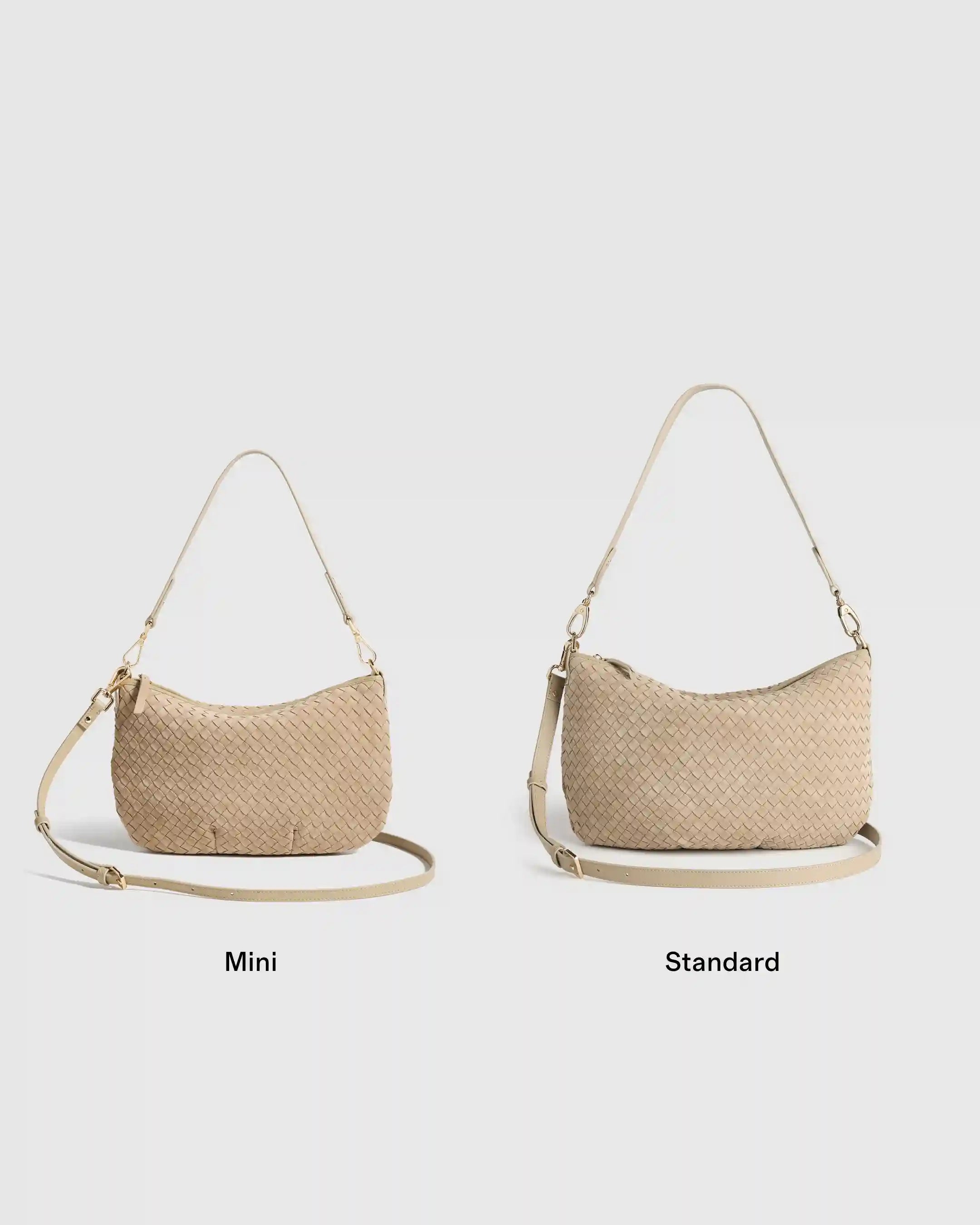 Sloane Suede Handwoven Mini Shoulder Bag