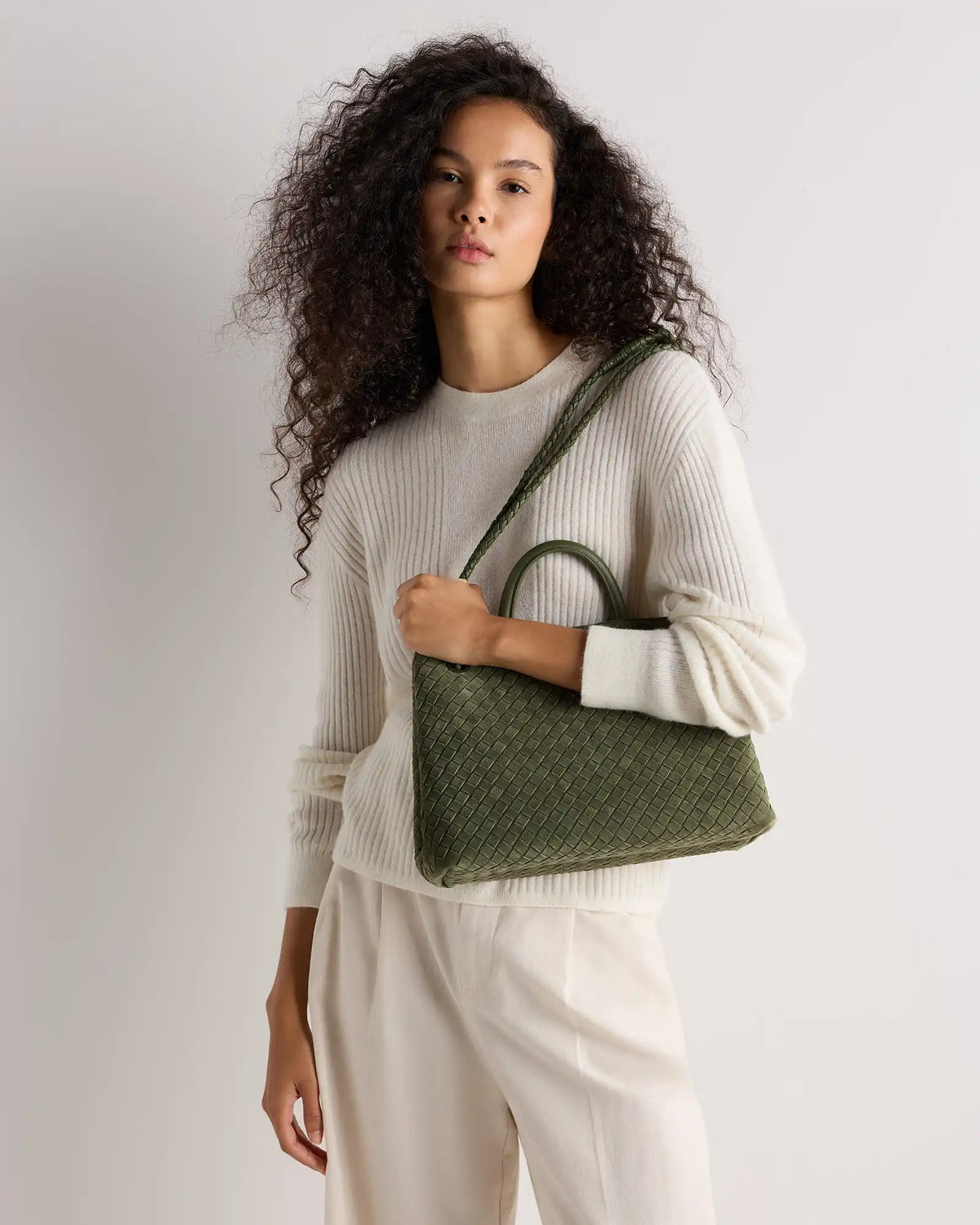 Romy Suede Handwoven Satchel