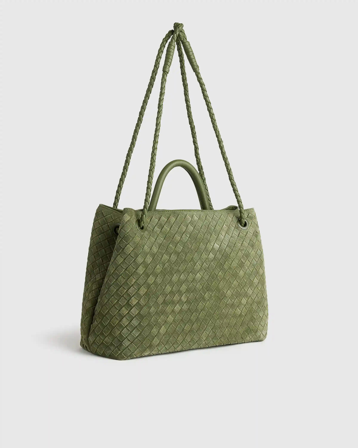 Romy Suede Handwoven Satchel