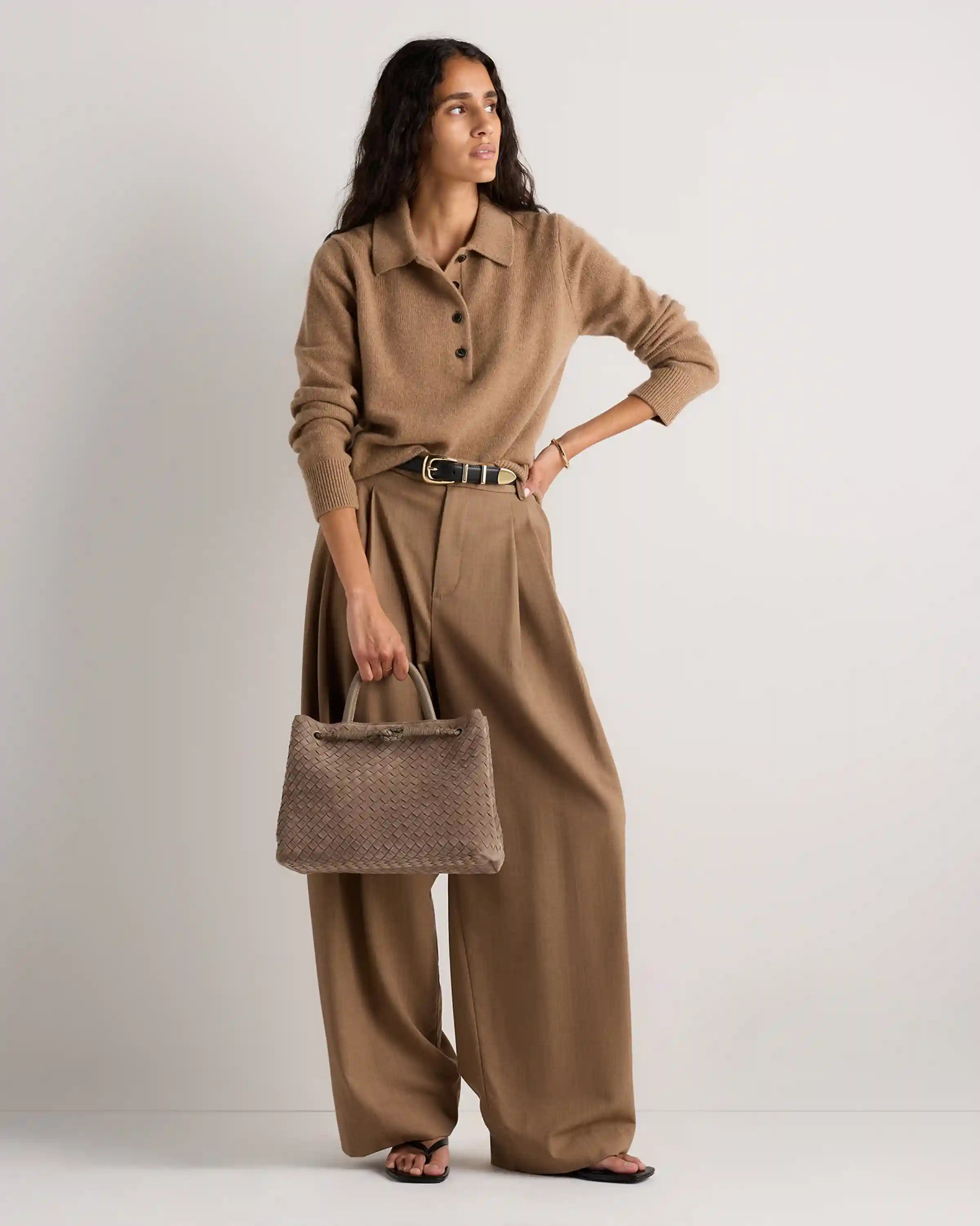 Romy Suede Handwoven Satchel
