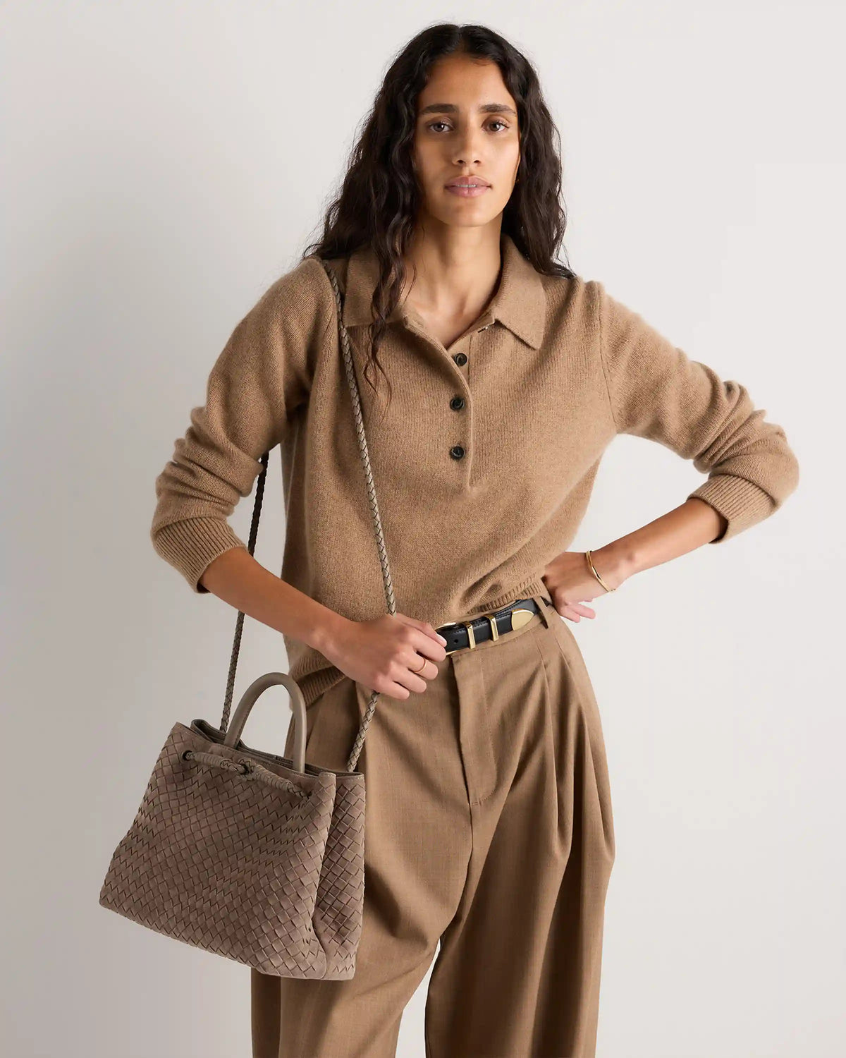 Romy Suede Handwoven Satchel