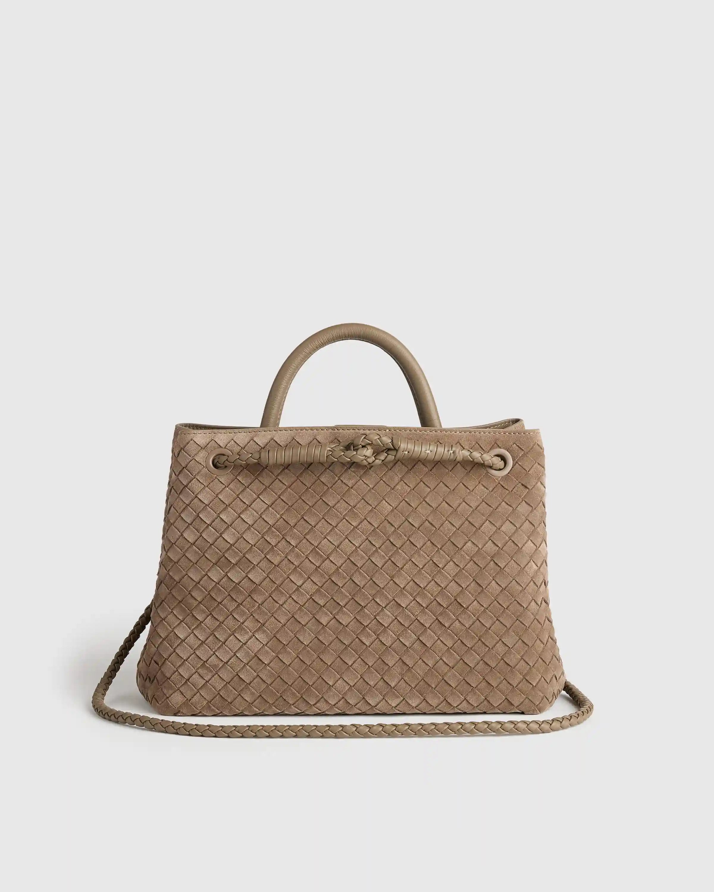 Romy Suede Handwoven Satchel