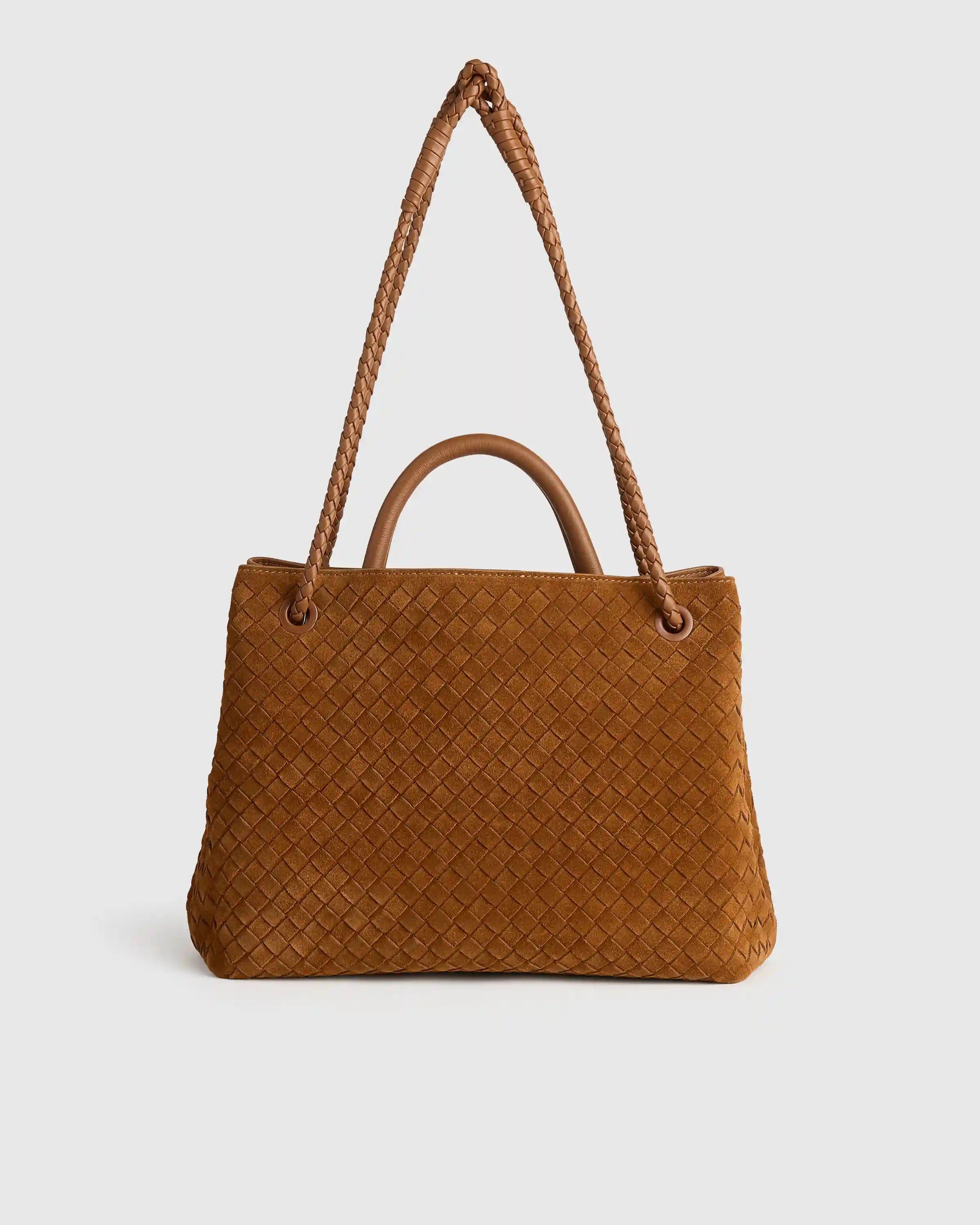 Romy Suede Handwoven Satchel