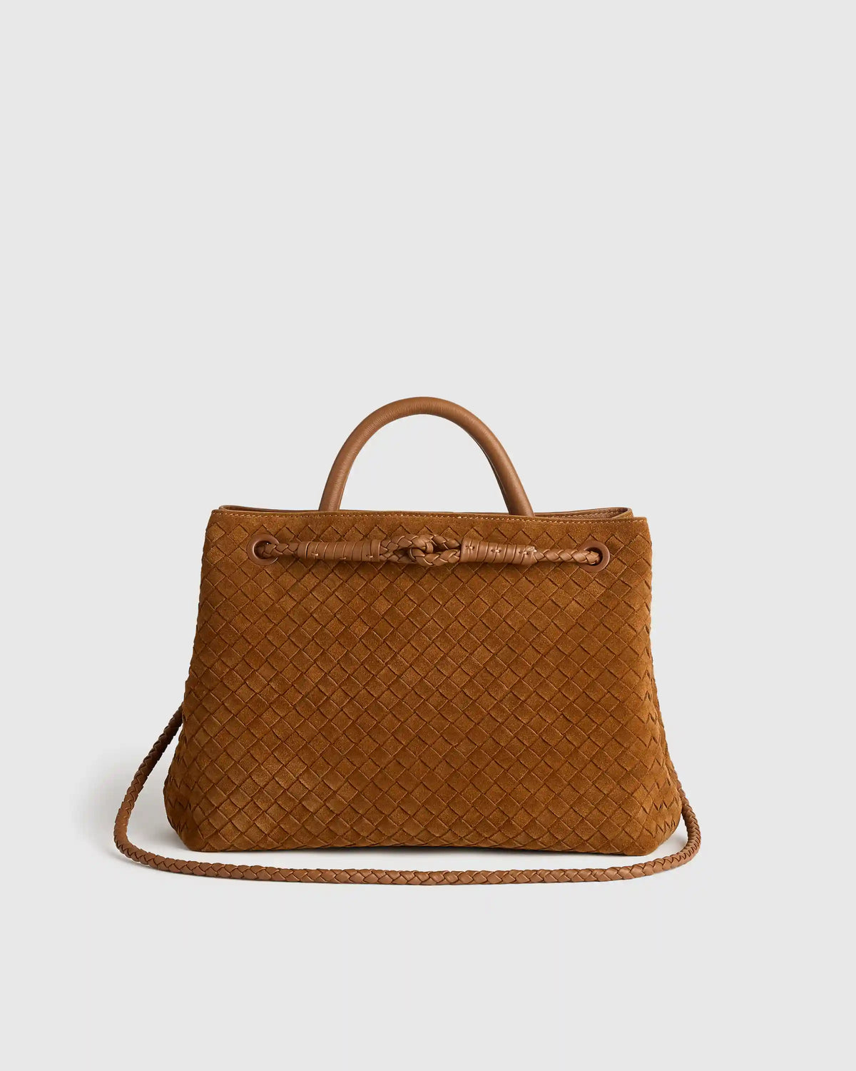 Romy Suede Handwoven Satchel