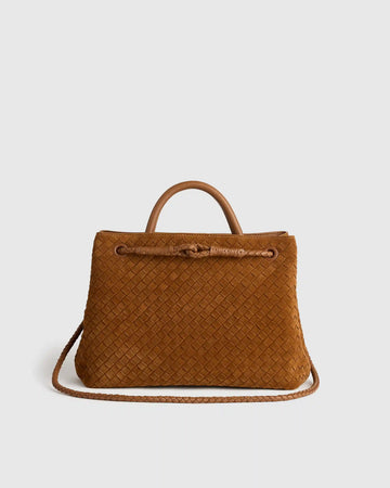 Romy Suede Handwoven Satchel