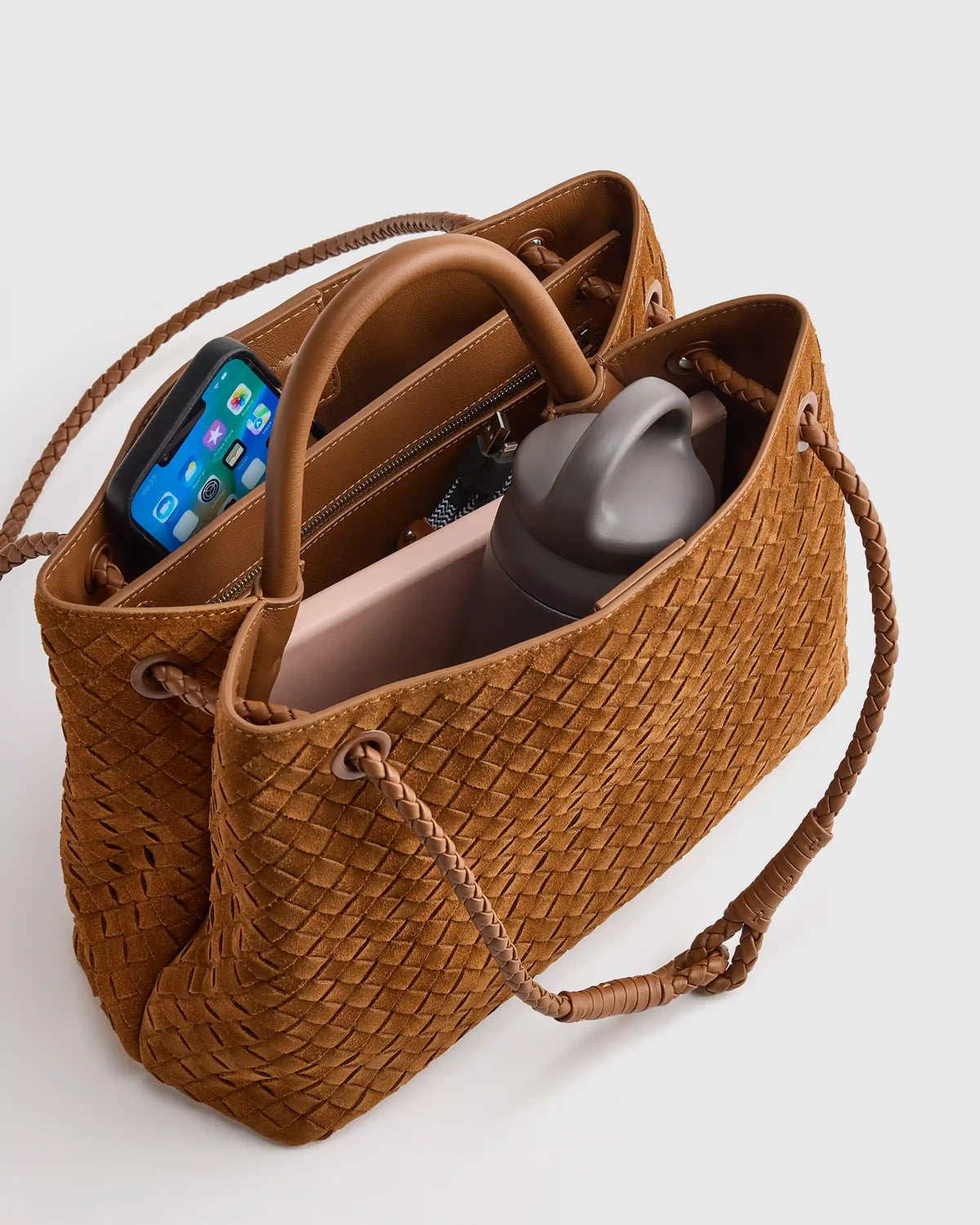 Romy Suede Handwoven Satchel