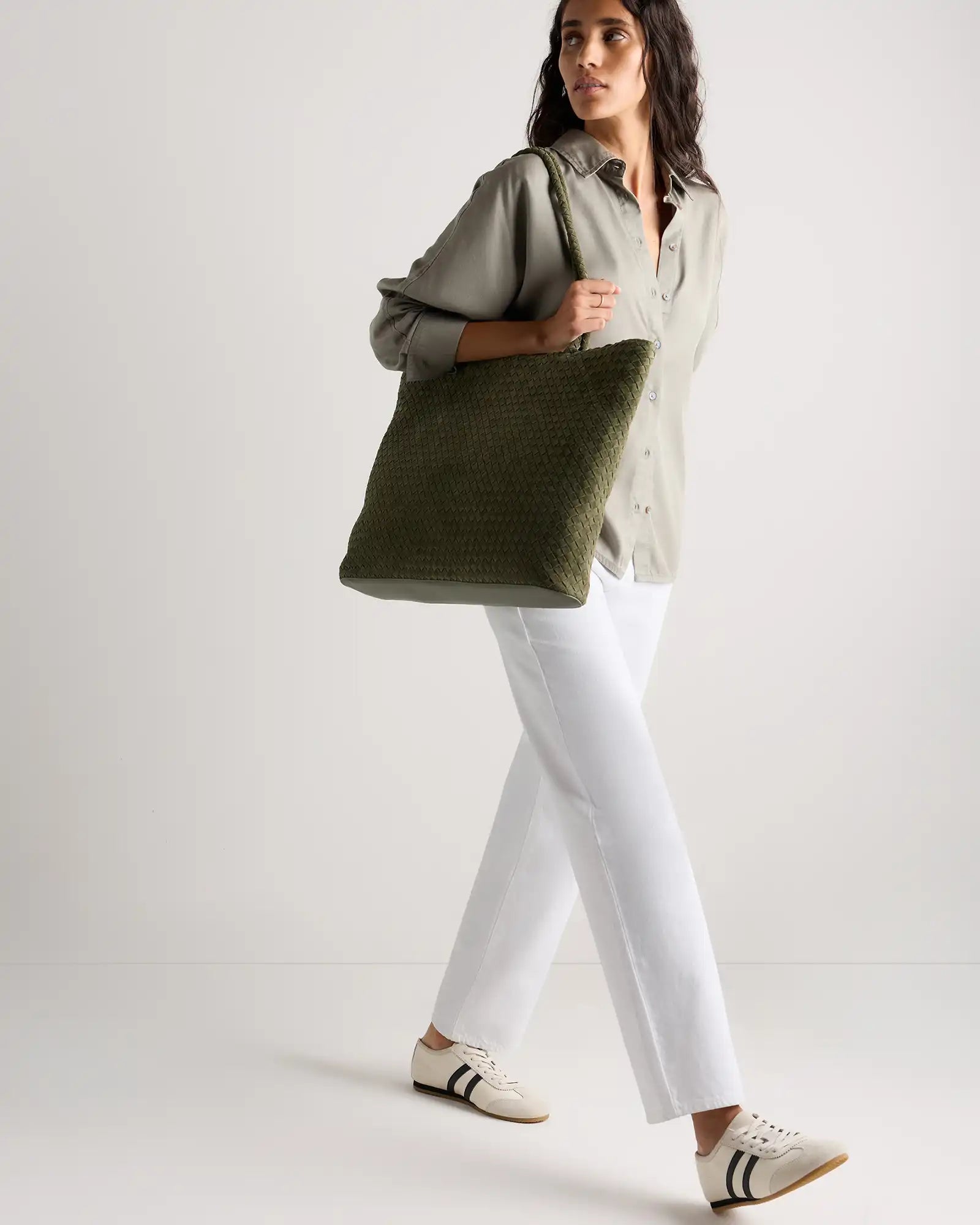 Siena Suede Handwoven Tote