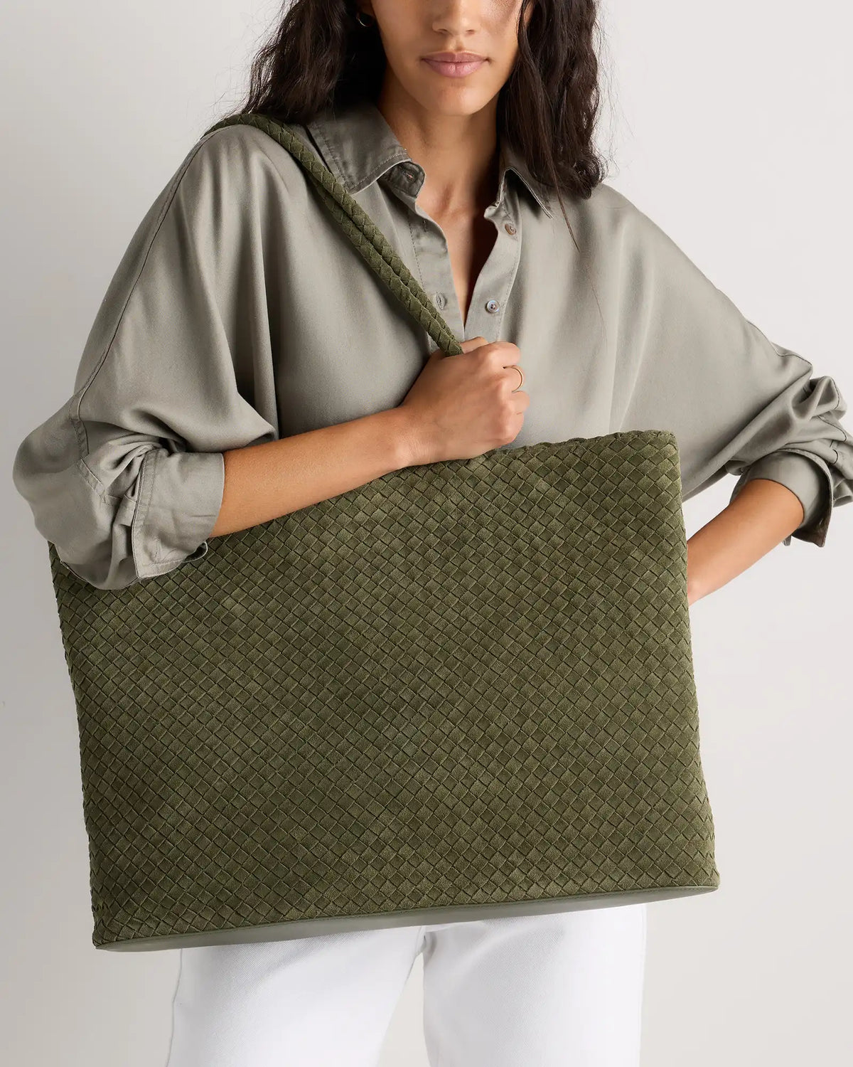 Siena Suede Handwoven Tote
