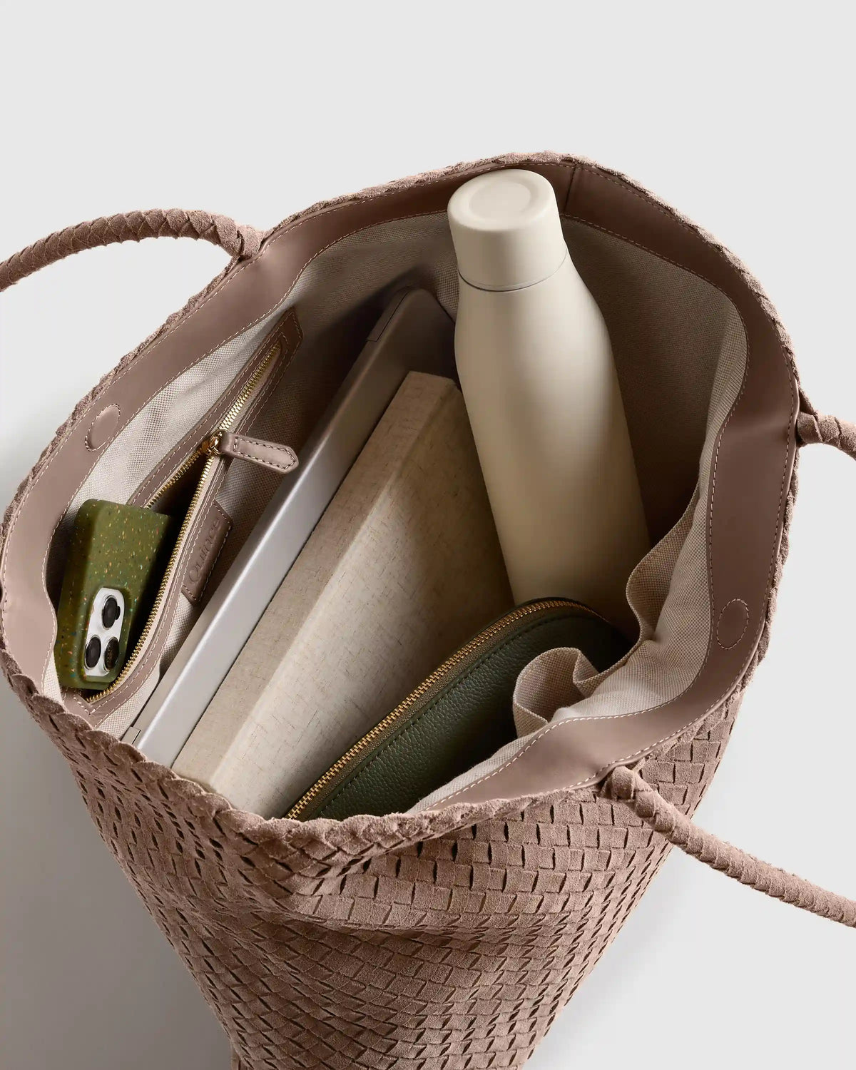 Siena Suede Handwoven Tote