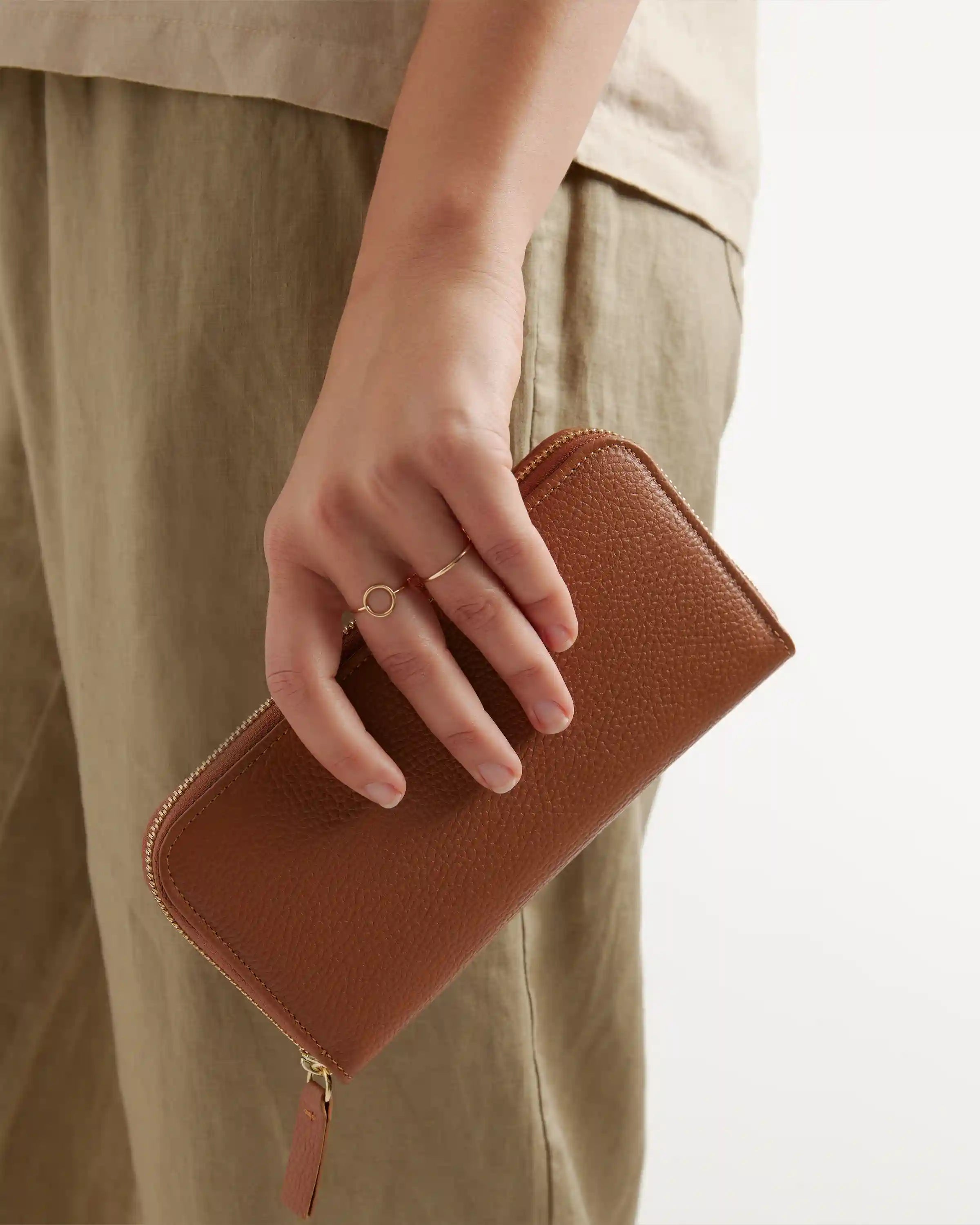 Italian Pebbled Leather Continental Wallet