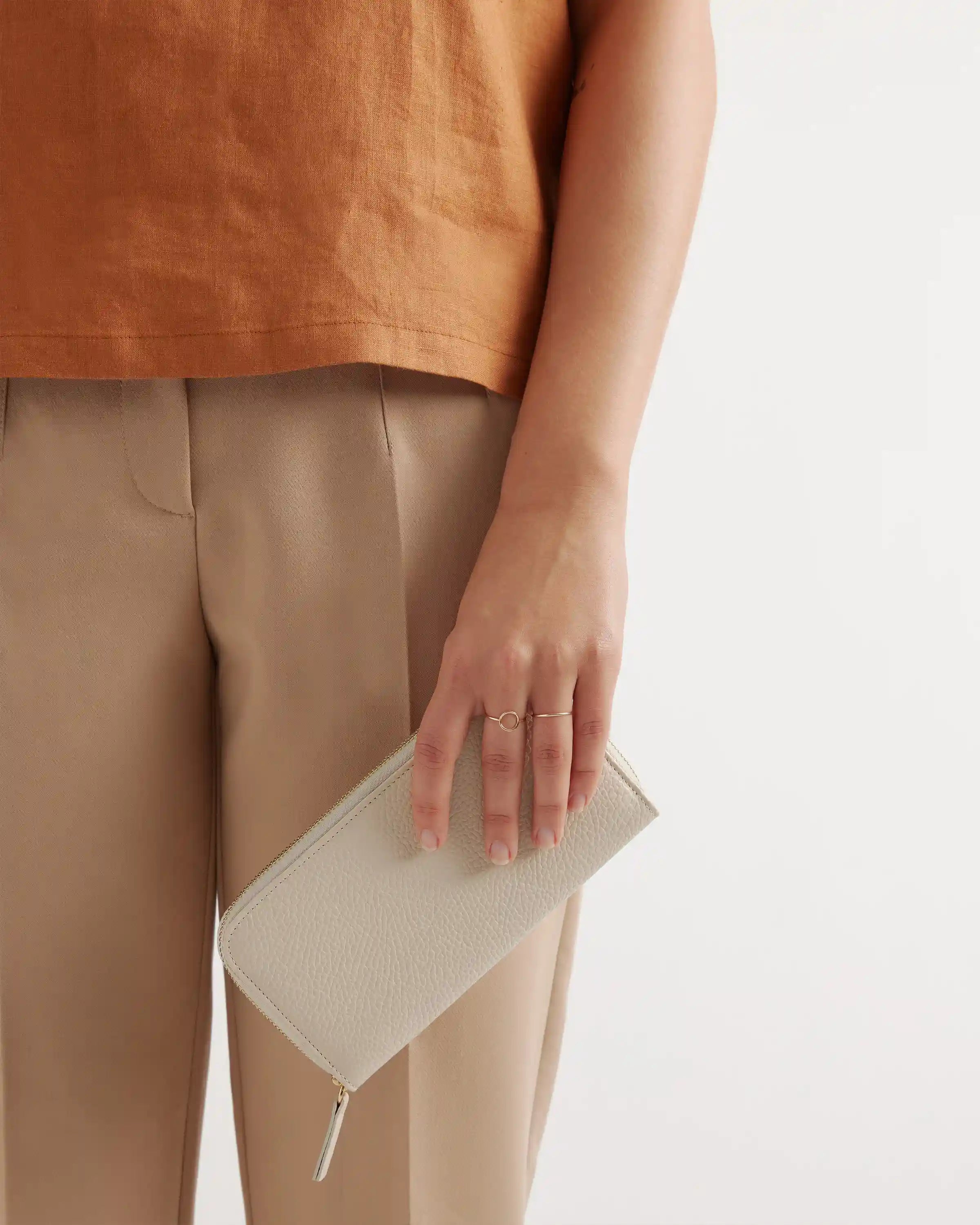 Italian Pebbled Leather Continental Wallet