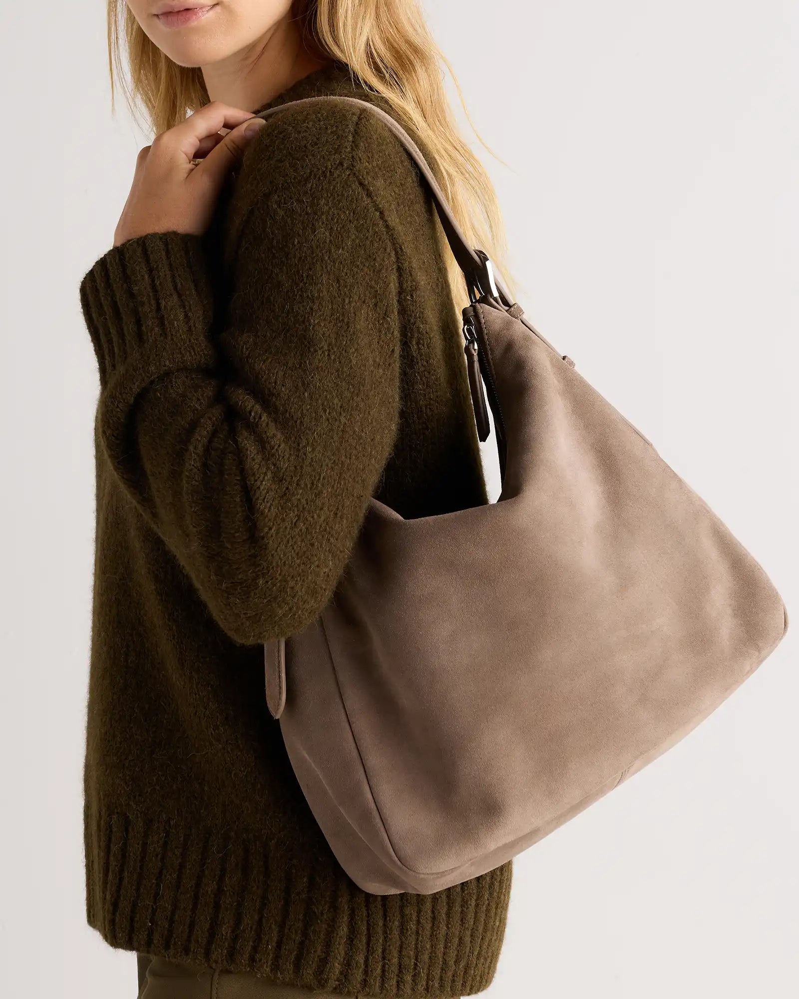 Sutton Suede Shoulder Bag