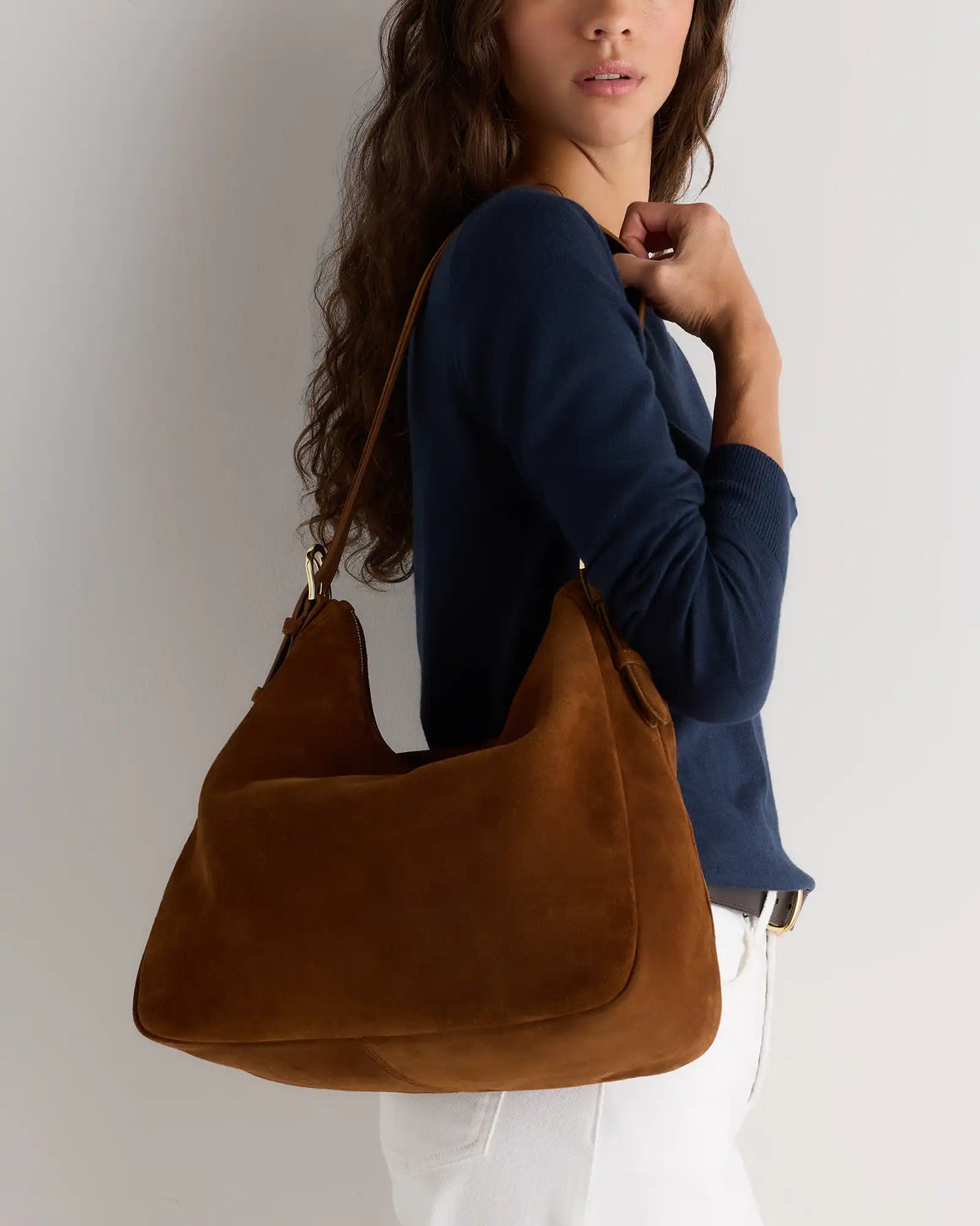 Sutton Suede Shoulder Bag