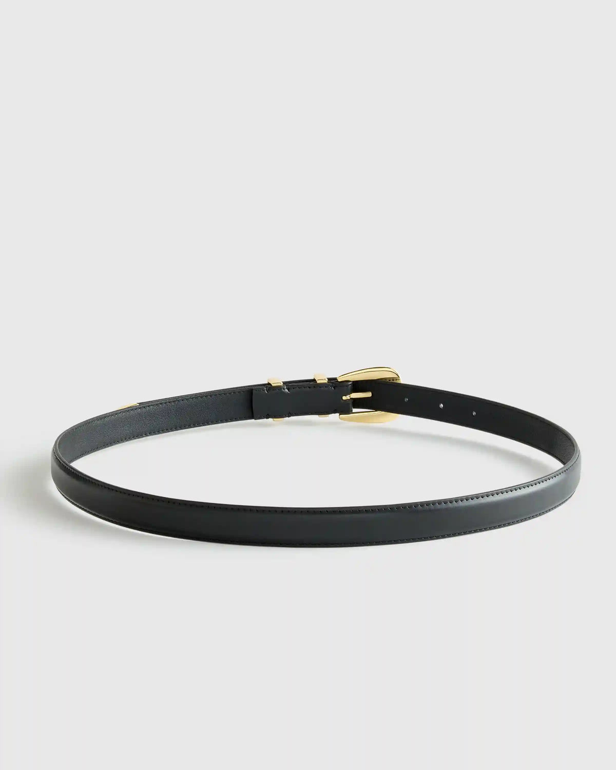 Lola European Leather Western Skinny Belt