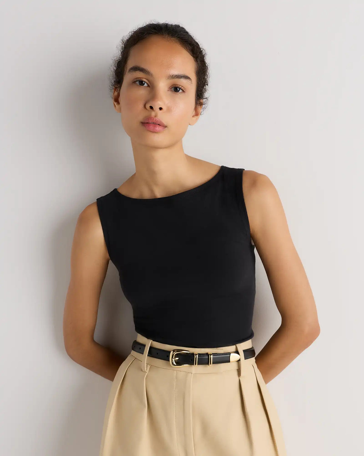 Lola European Leather Western Skinny Belt