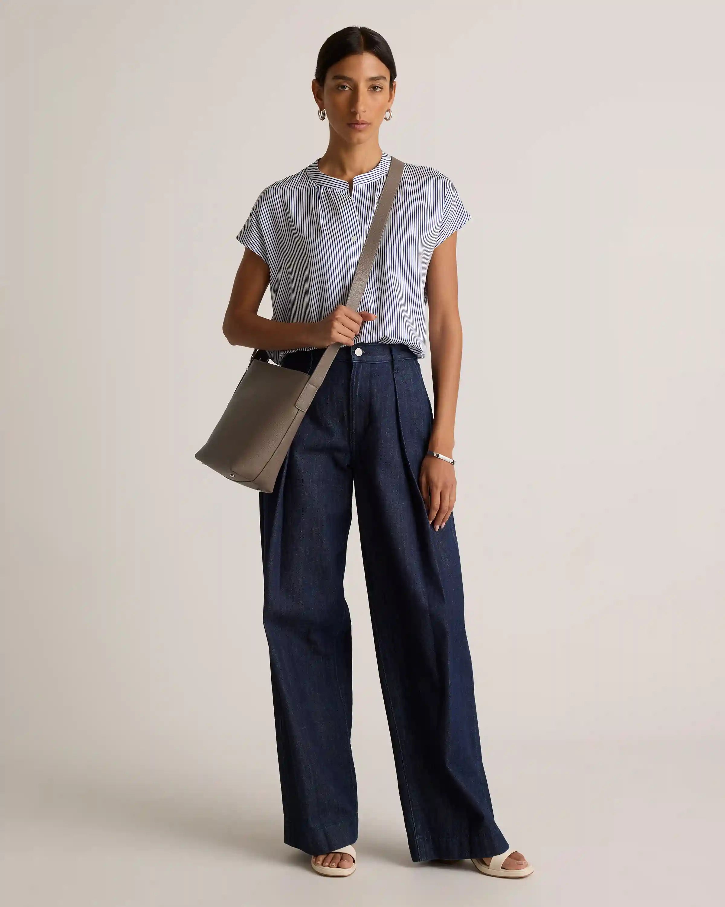 Italian Leather Bucket Crossbody