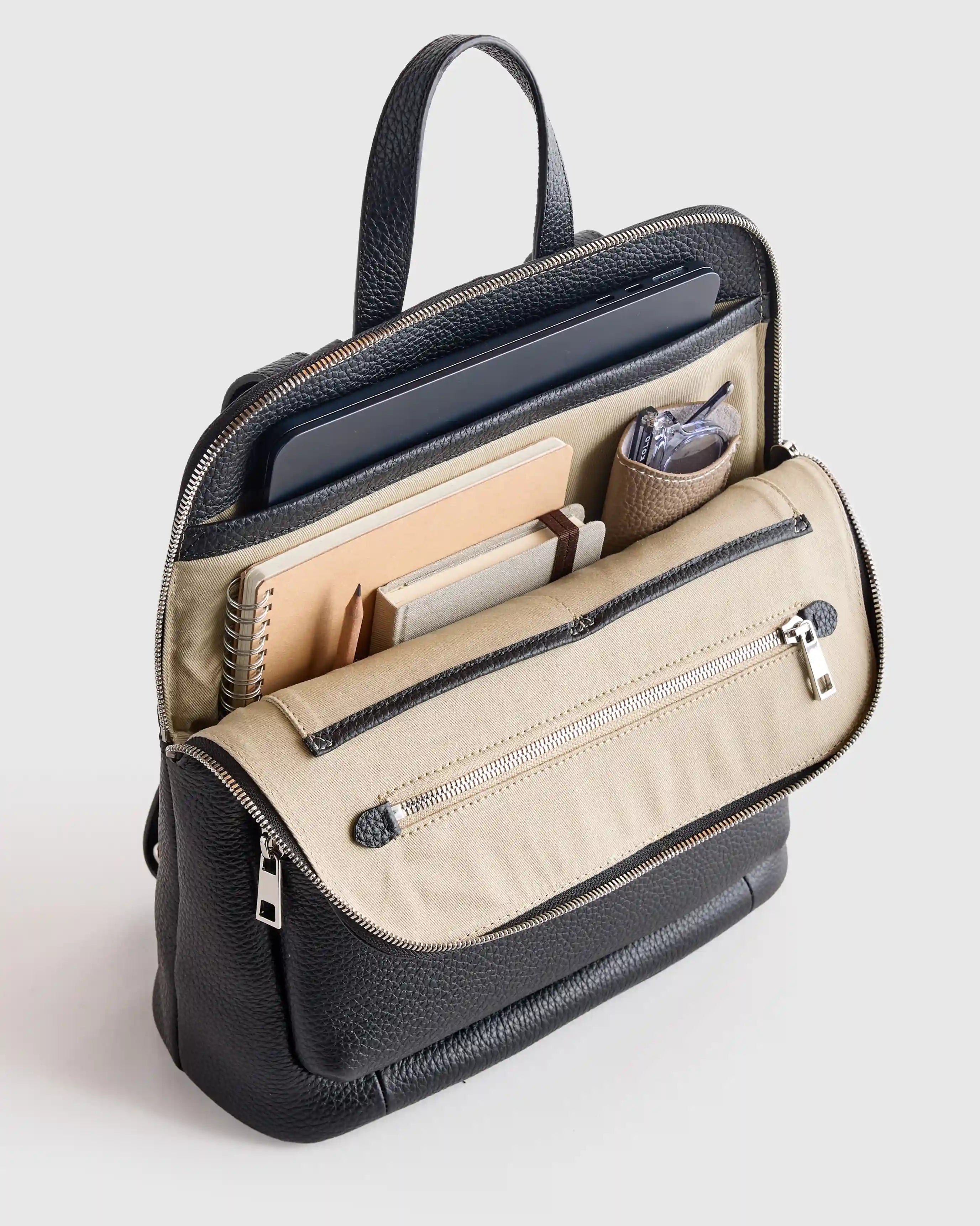 Italian Leather Convertible Backpack