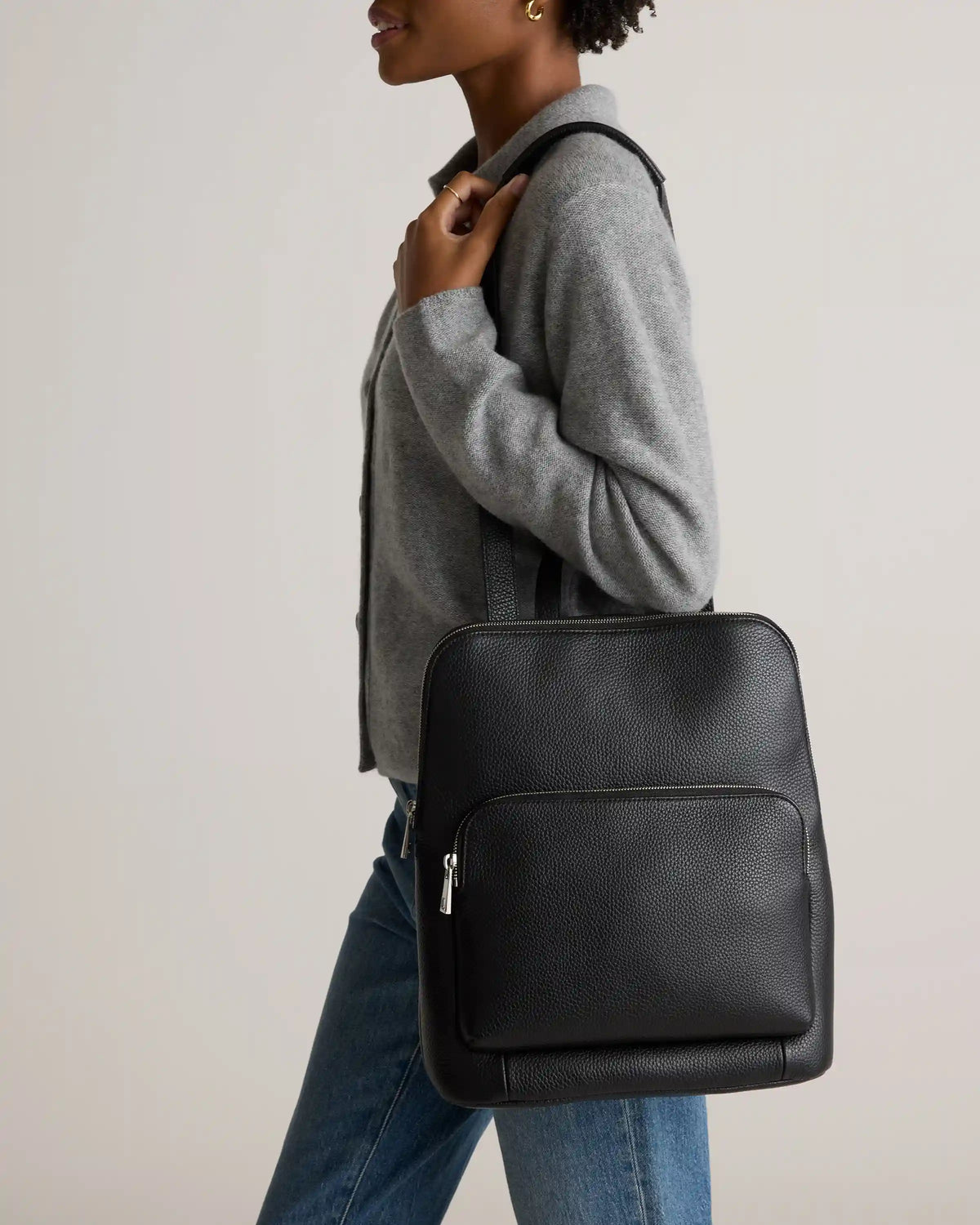 Italian Leather Convertible Backpack