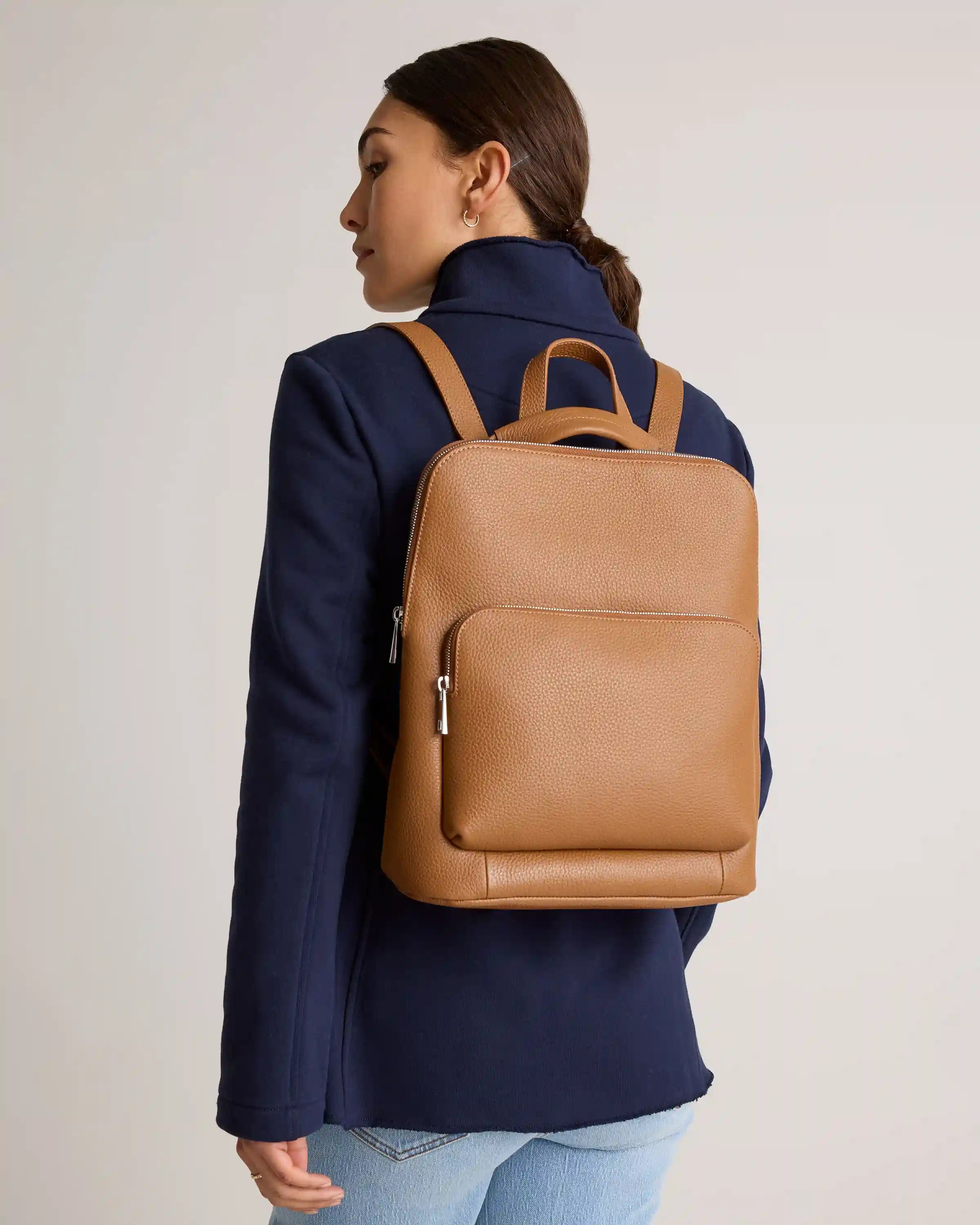 Italian Leather Convertible Backpack