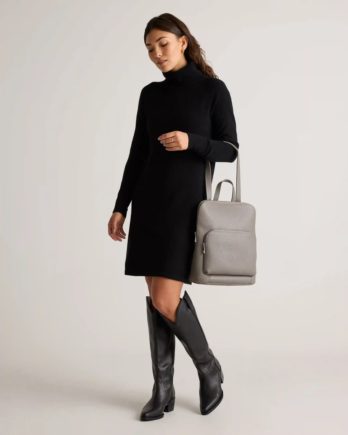 Italian Leather Convertible Backpack