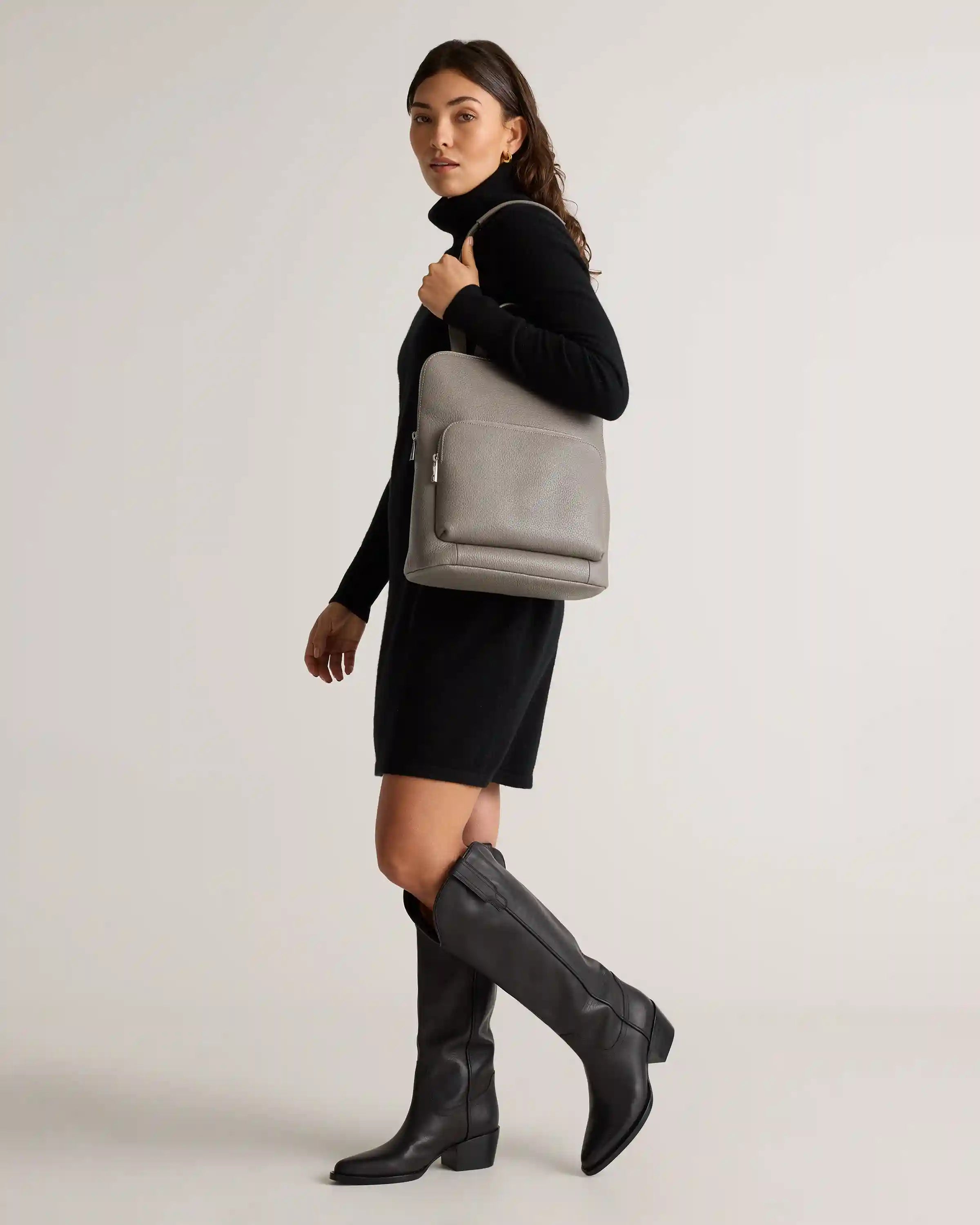 Italian Leather Convertible Backpack