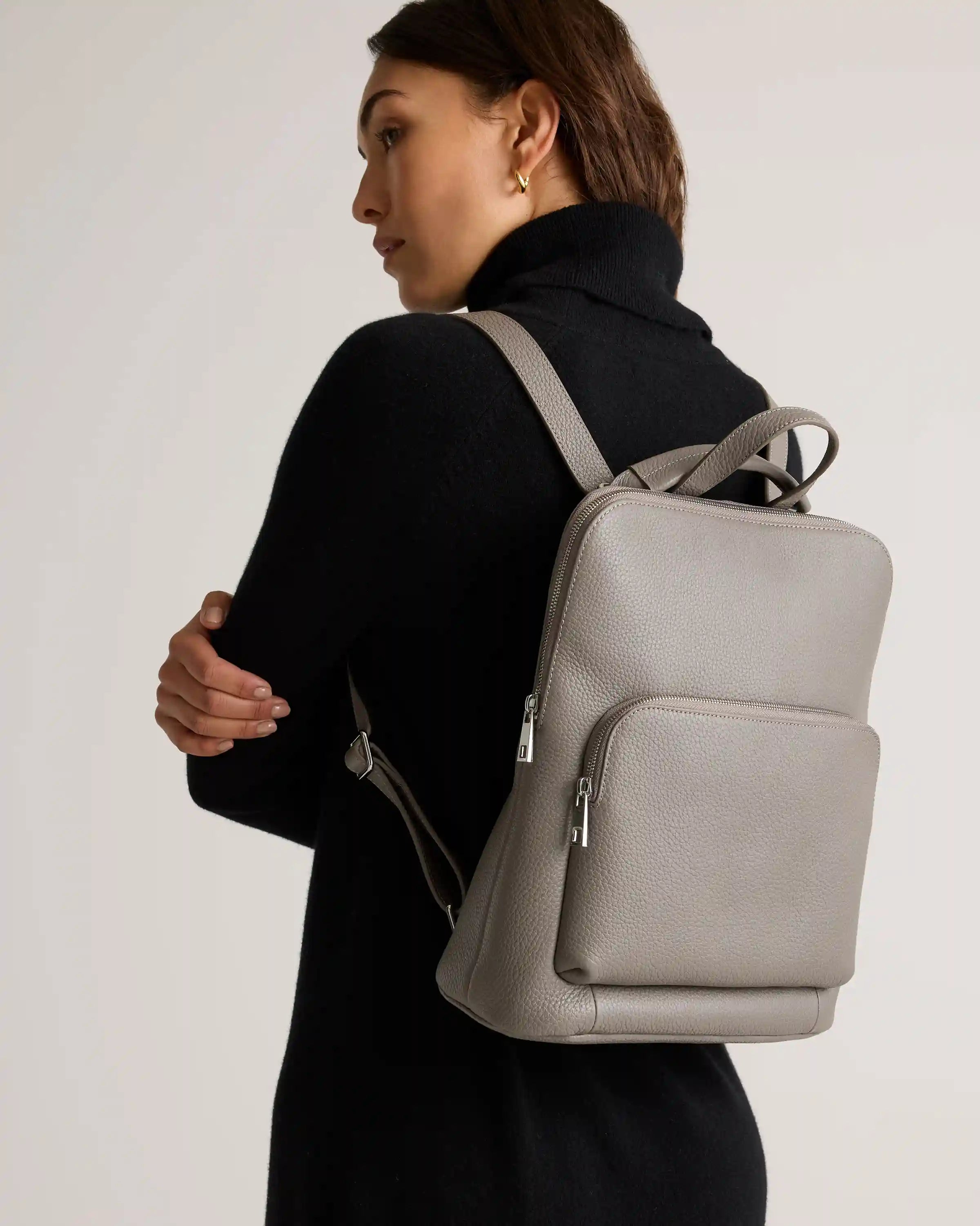 Italian Leather Convertible Backpack