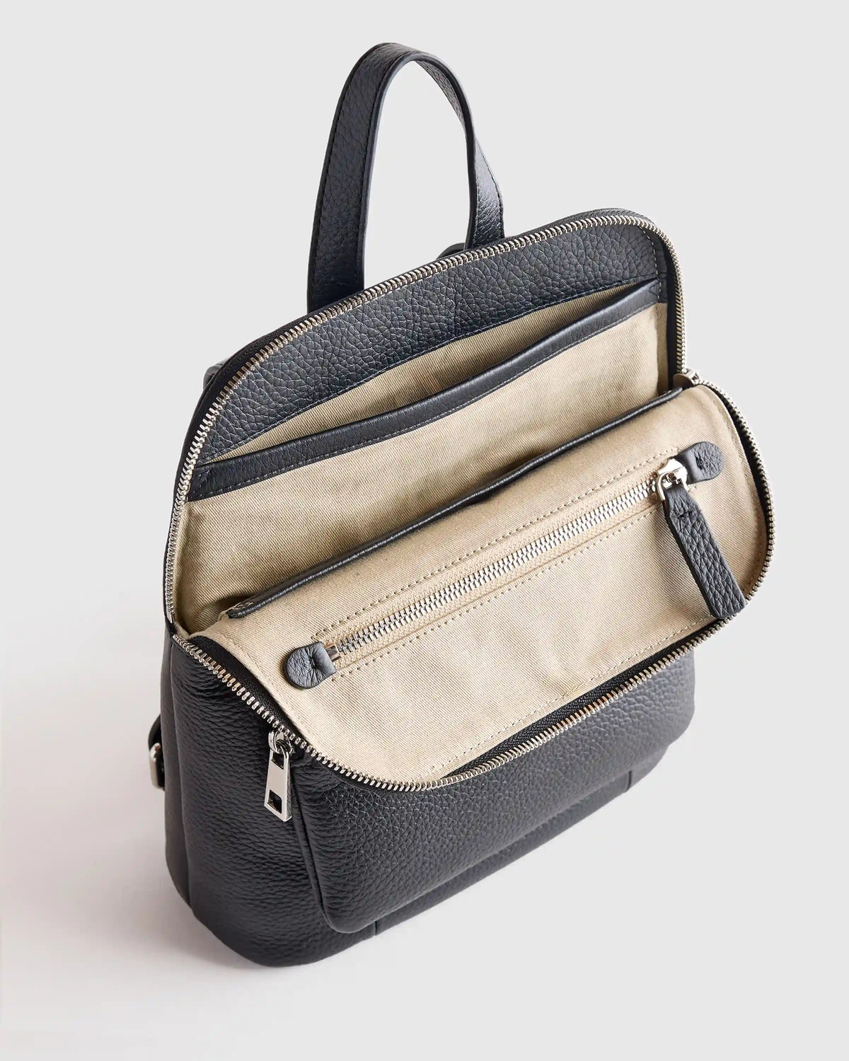 Italian Leather Mini Convertible Backpack