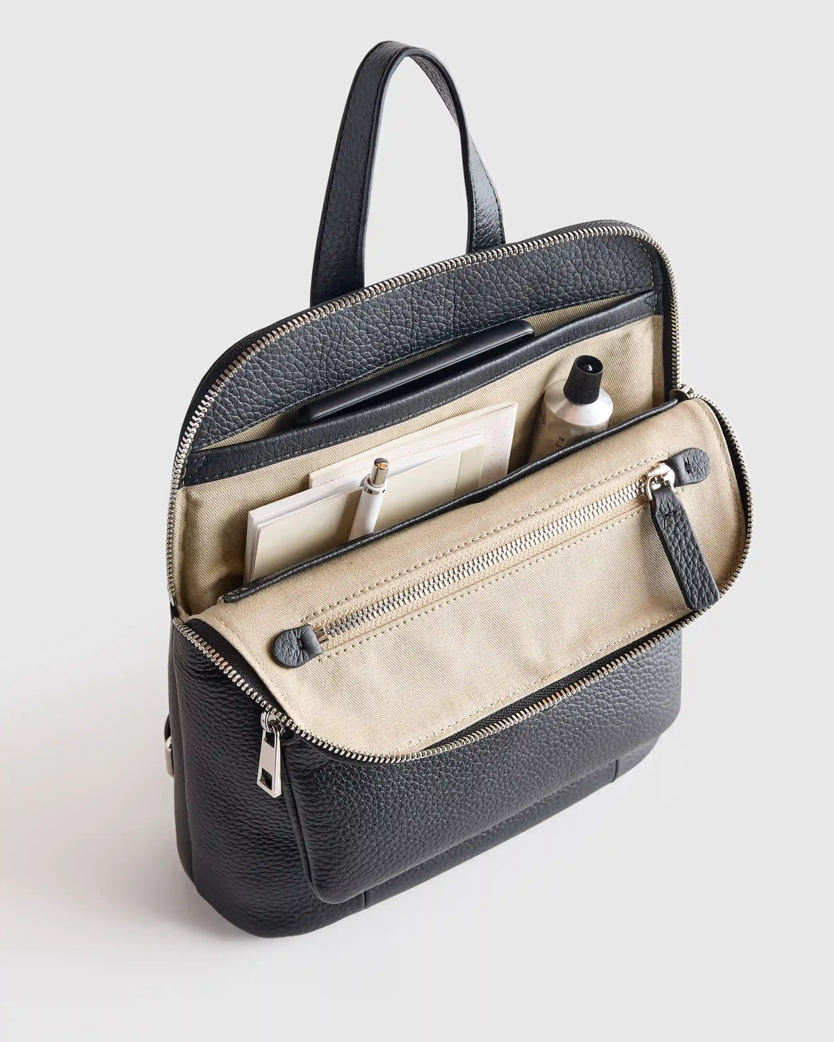 Italian Leather Mini Convertible Backpack