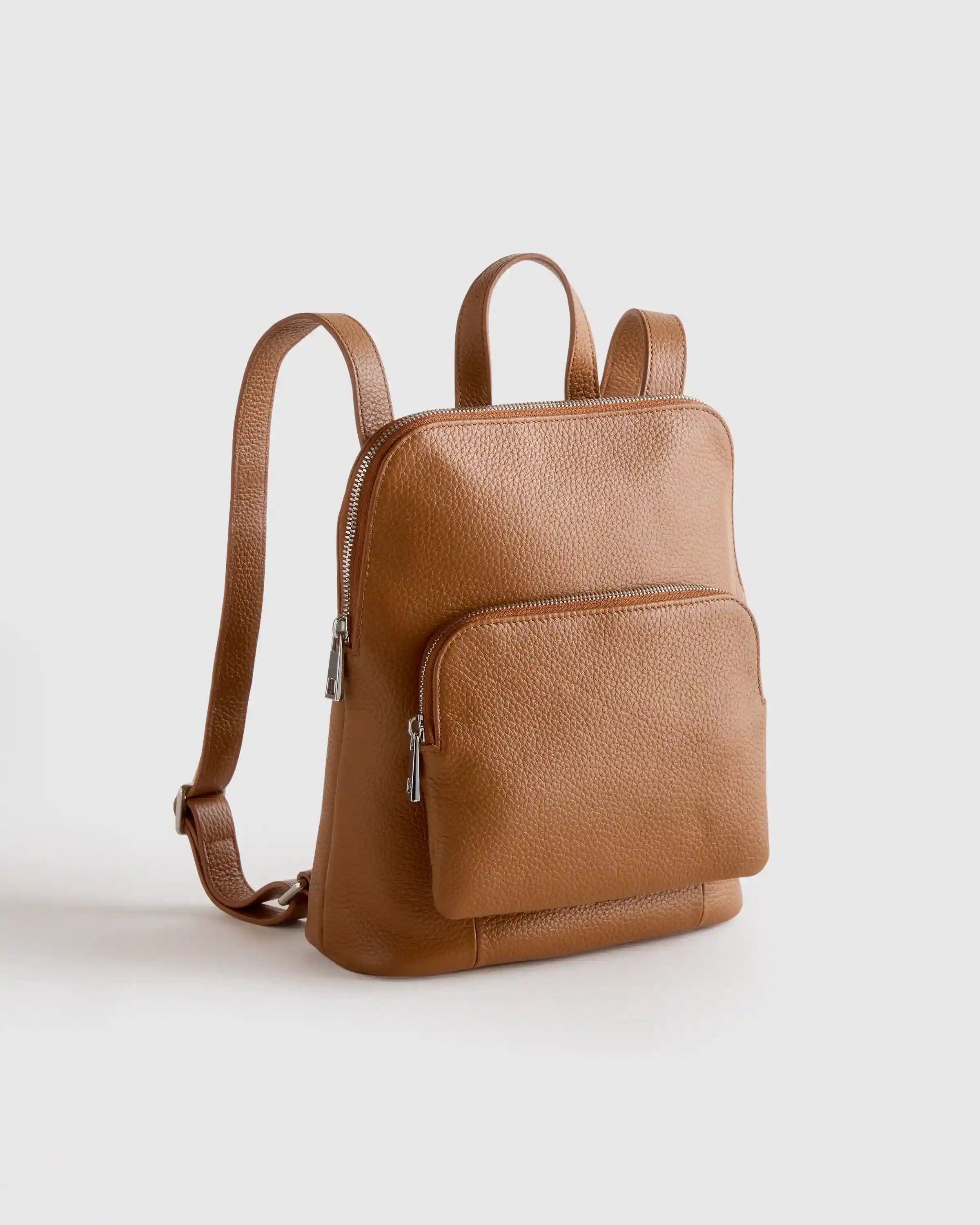 Italian Leather Mini Convertible Backpack