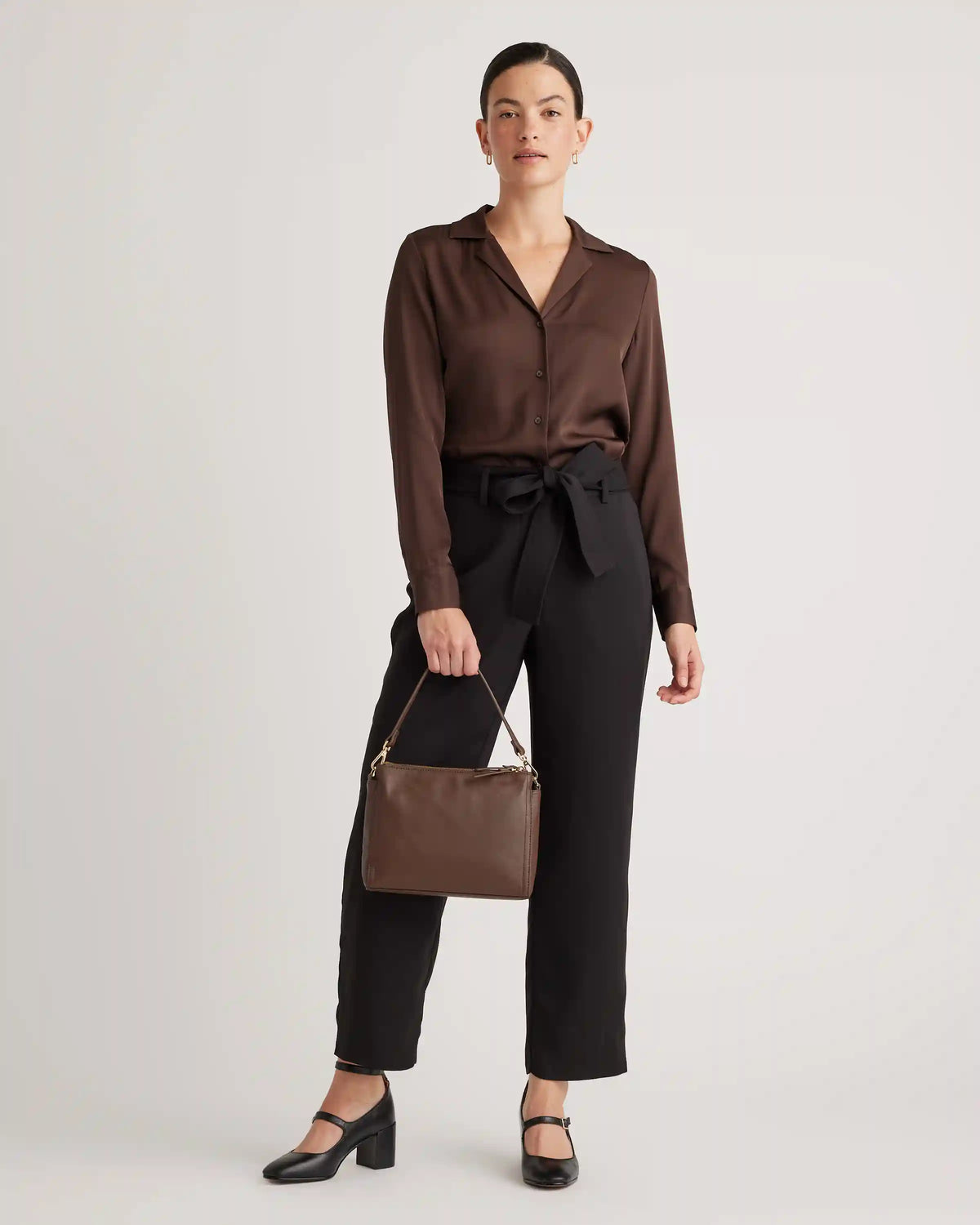 Italian Leather Triple Compartment Crossbody