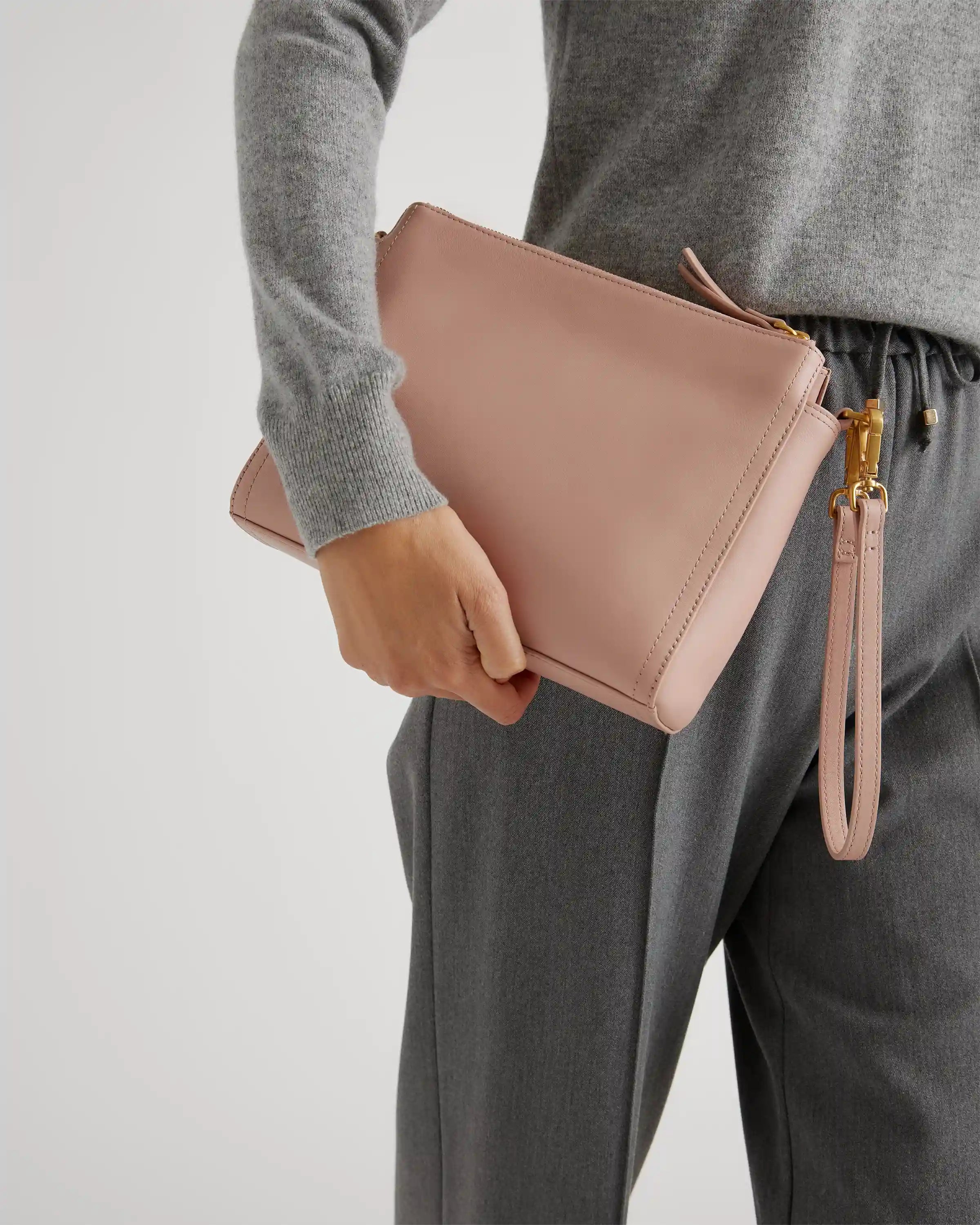 Italian Leather Triple Compartment Crossbody