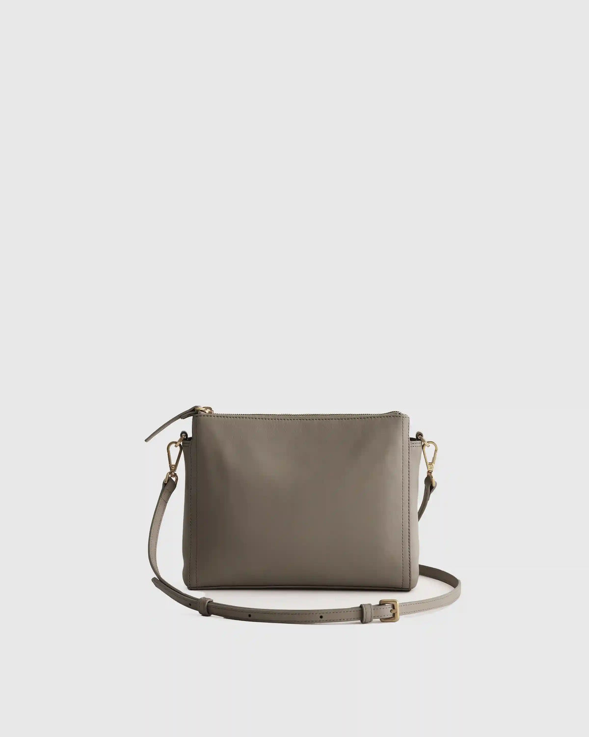 Italian Leather Triple Compartment Crossbody