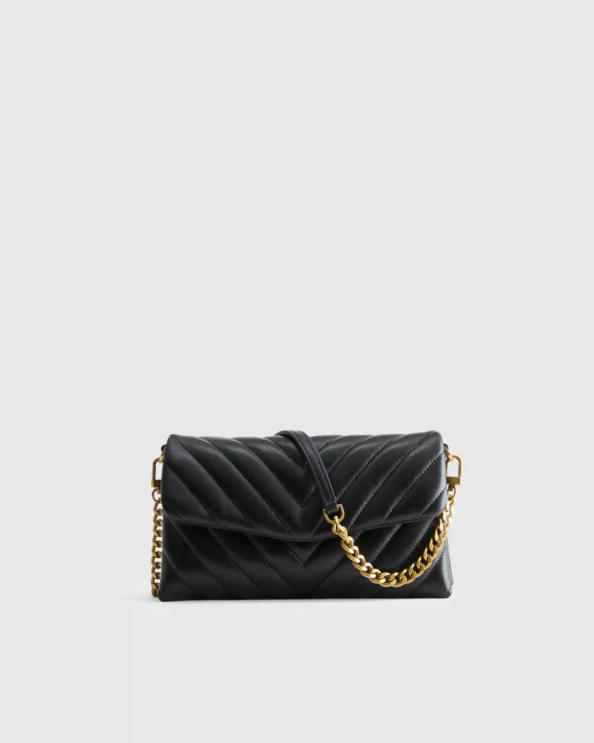 Italian Leather Quilted Wallet Crossbody
