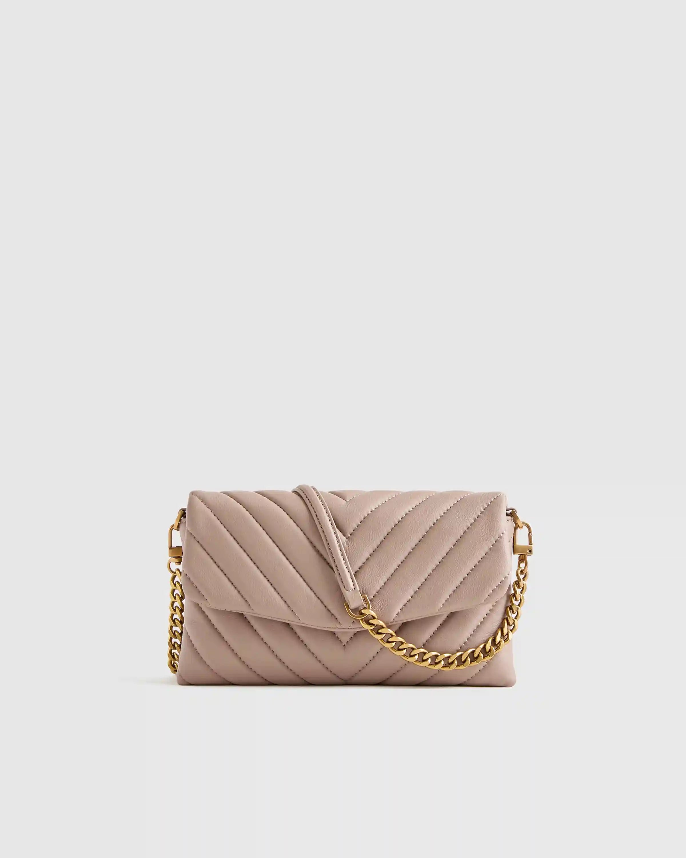 Italian Leather Quilted Wallet Crossbody