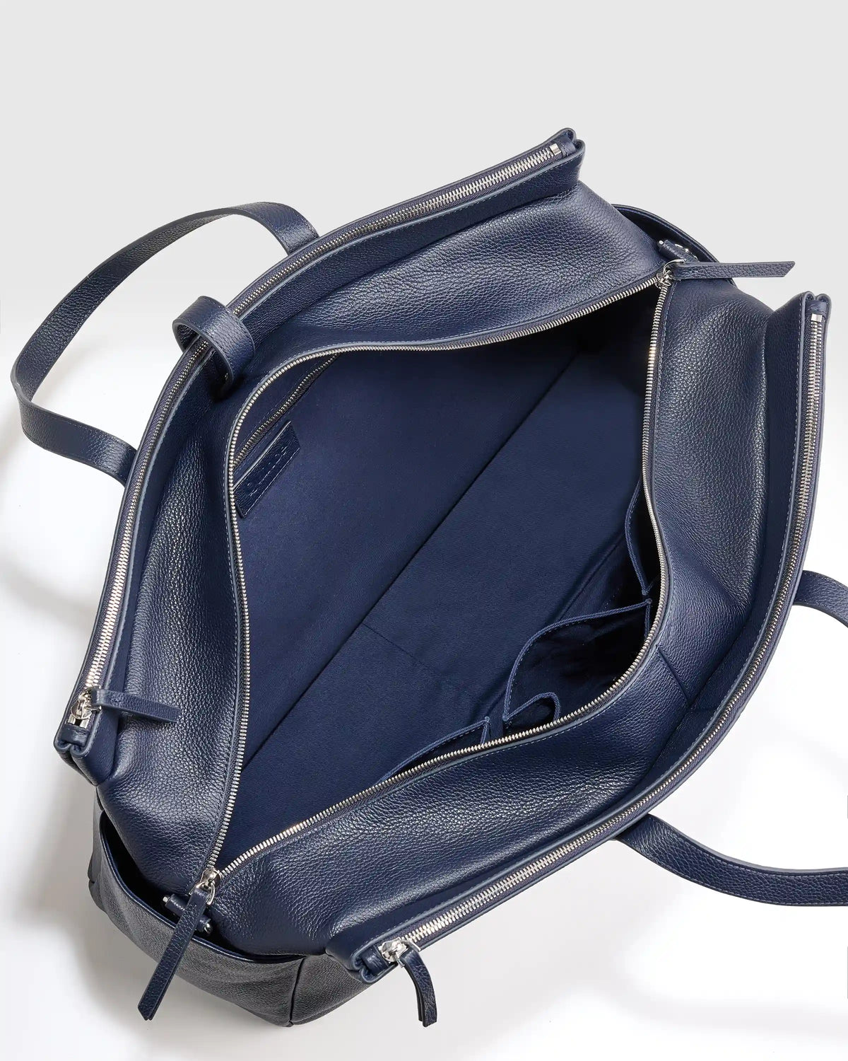 Italian Leather Triple Compartment Weekender