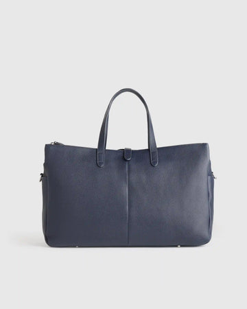 Italian Leather Triple Compartment Weekender