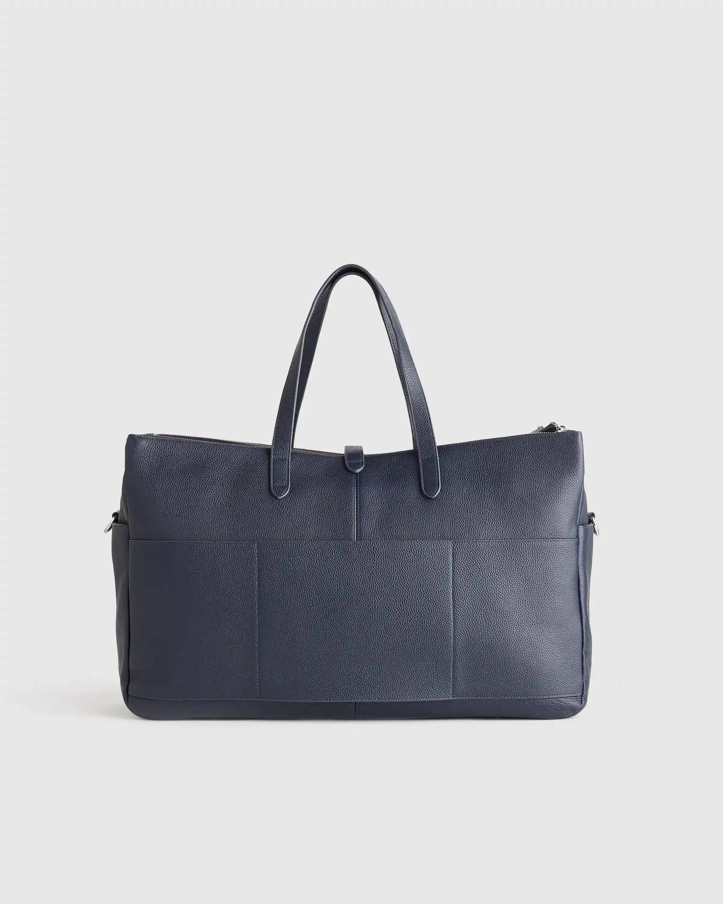 Italian Leather Triple Compartment Weekender