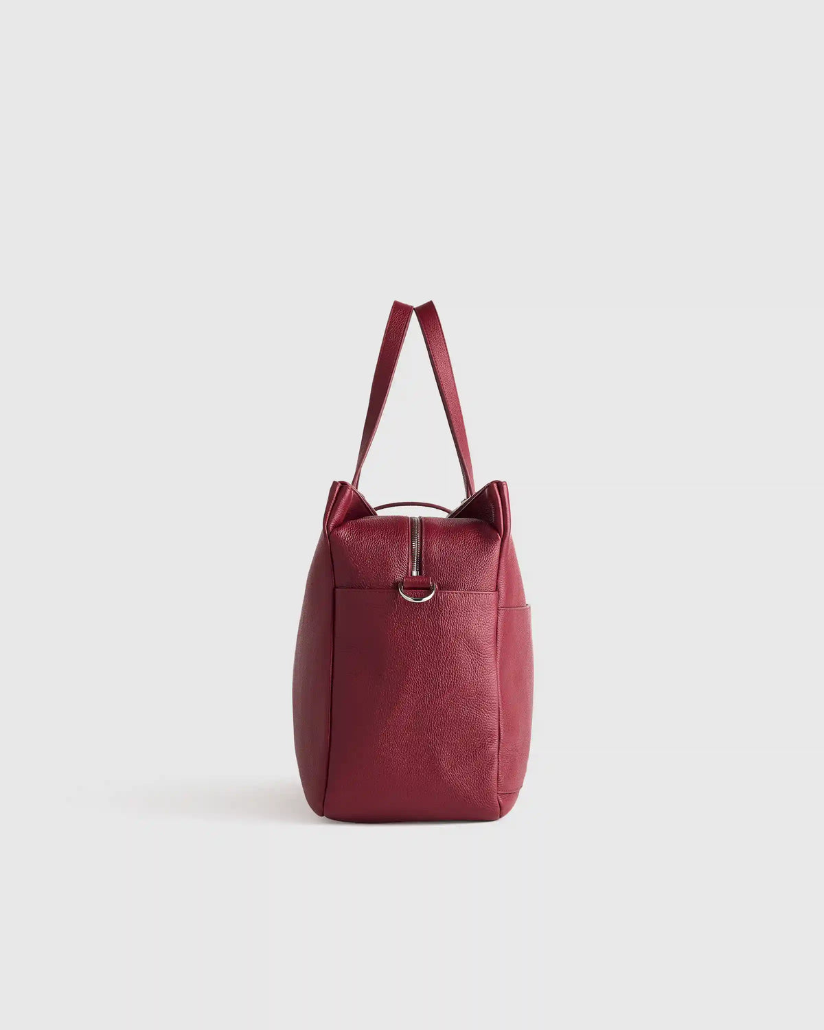 Italian Leather Triple Compartment Weekender
